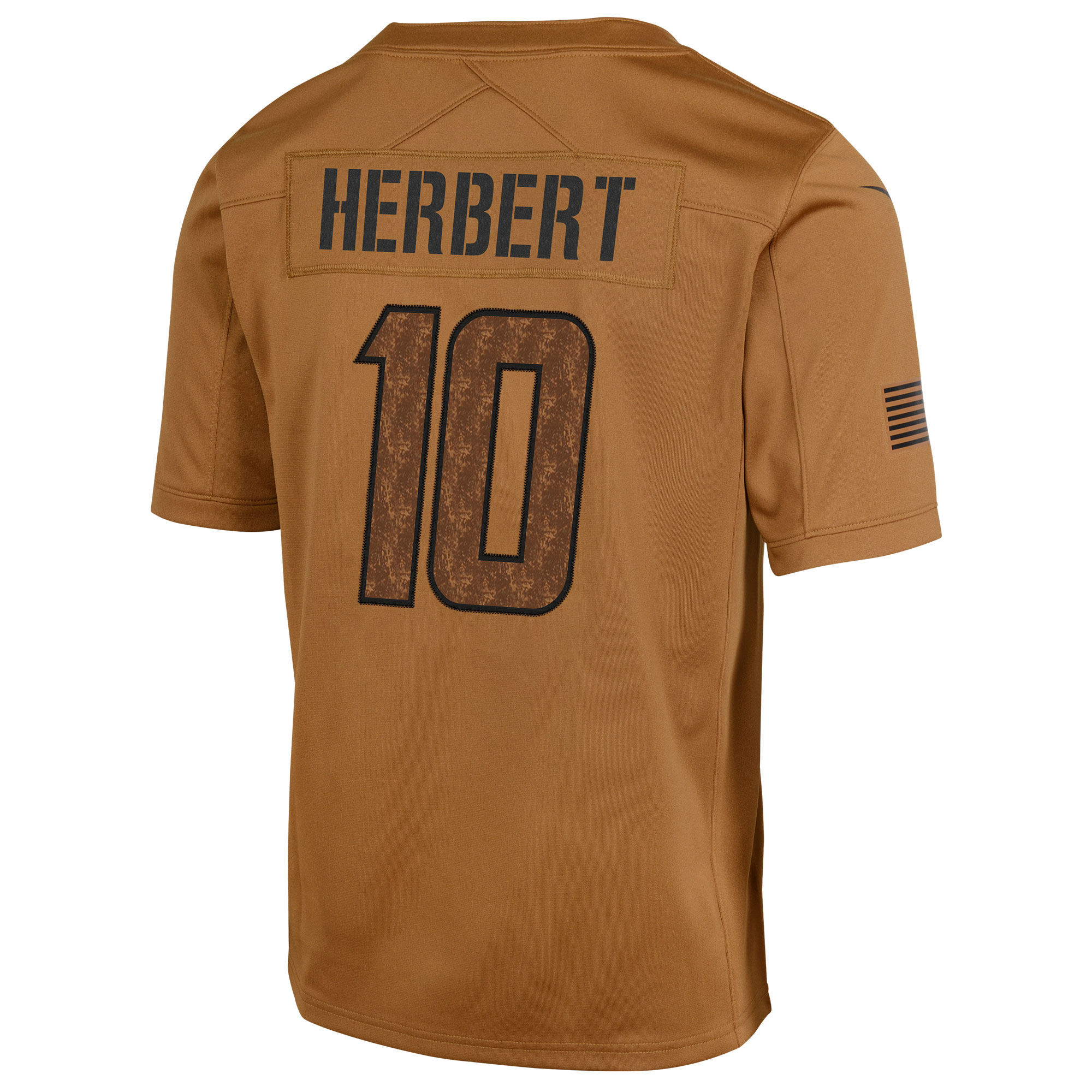 Justin Herbert Los Angeles Chargers Women's 2023 Salute To Service Limited Jersey - Brown