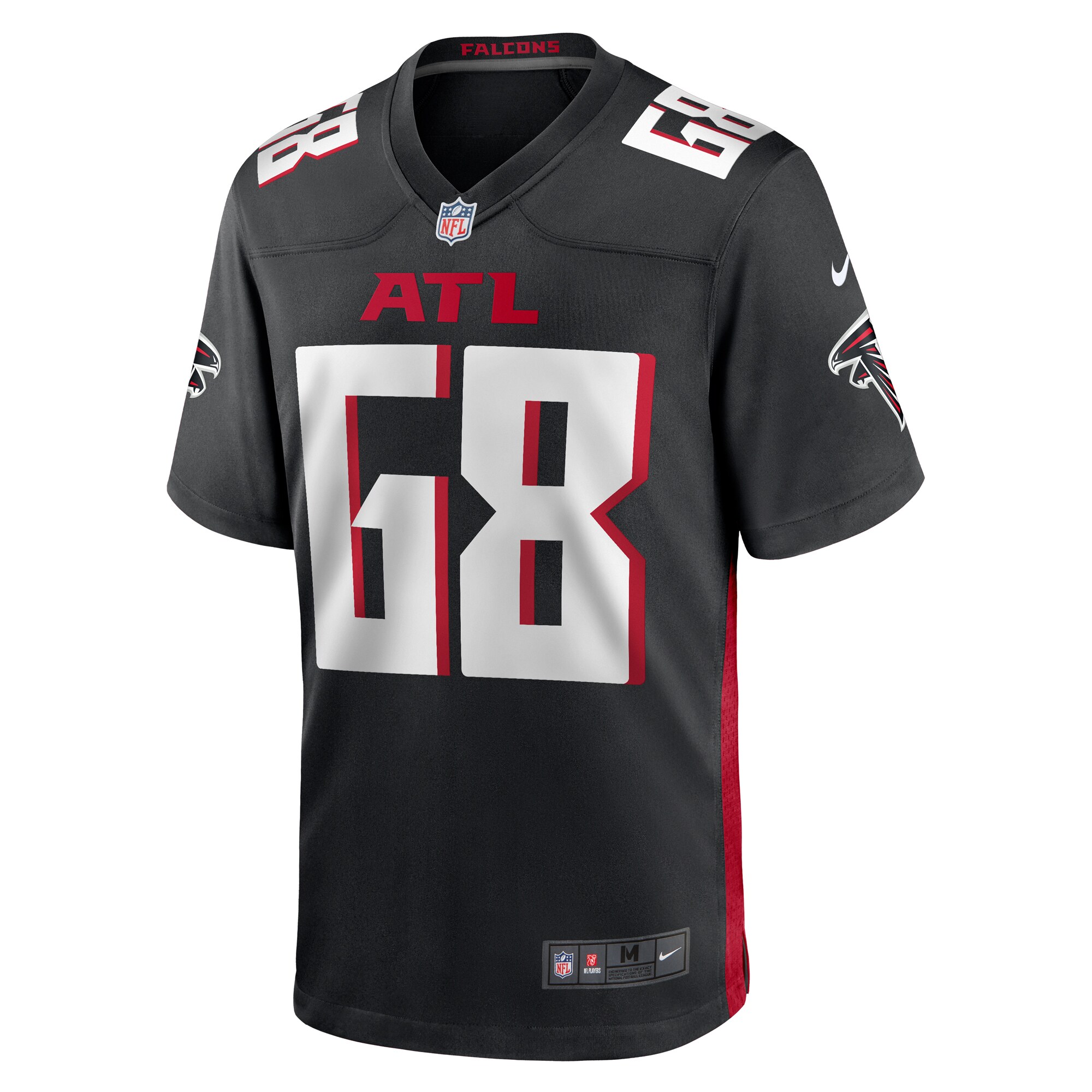 Kyle Hinton Atlanta Falcons Team Game Jersey -  Black