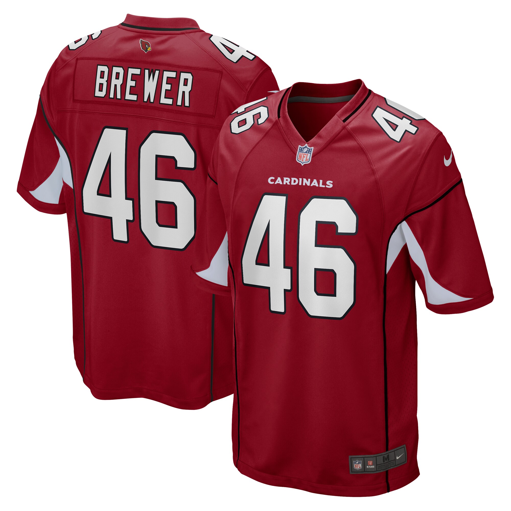 Aaron Brewer Arizona Cardinals  Game Jersey - Cardinal