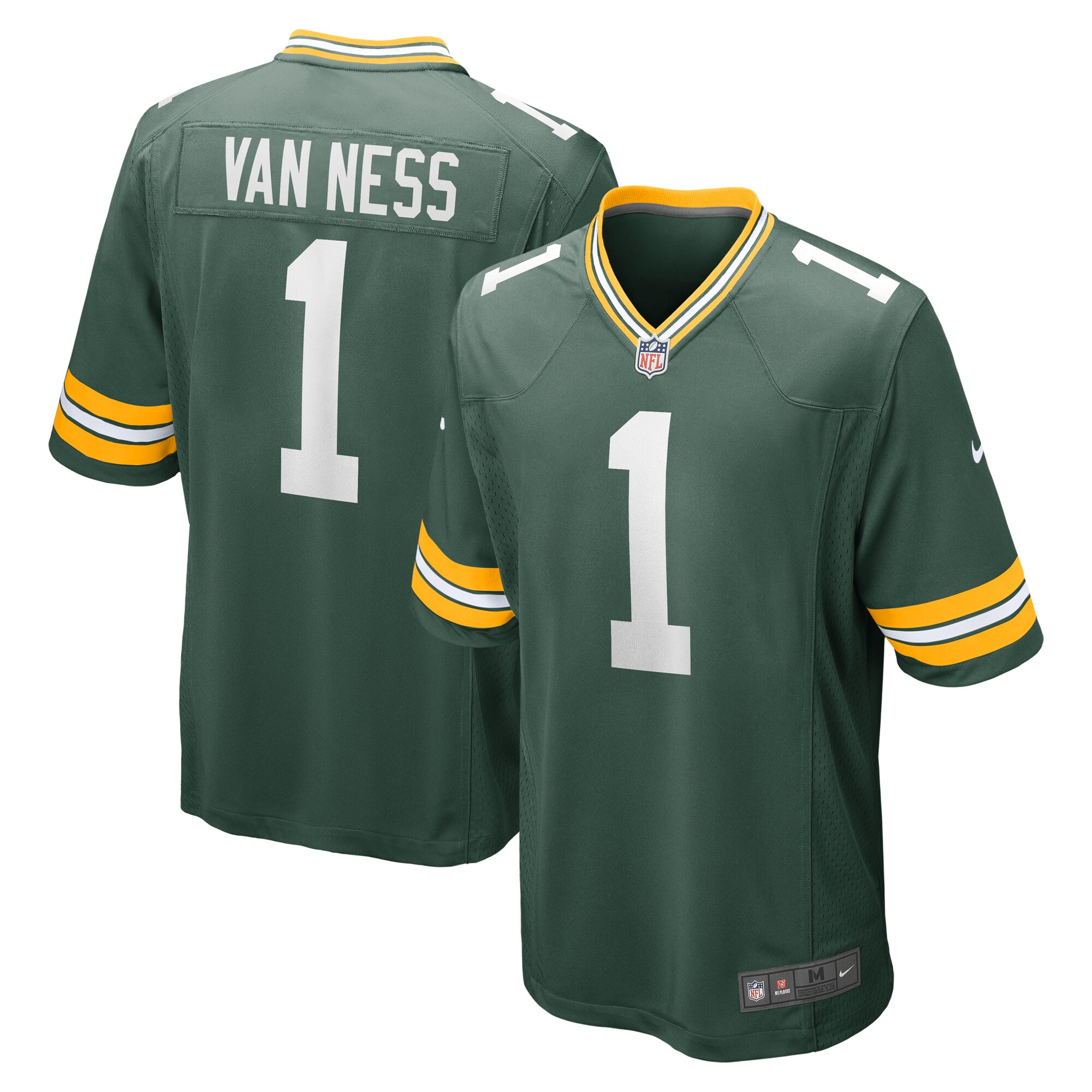Lukas Van Ness Green Bay Packers  2023 NFL Draft First Round Pick Game Jersey - Green