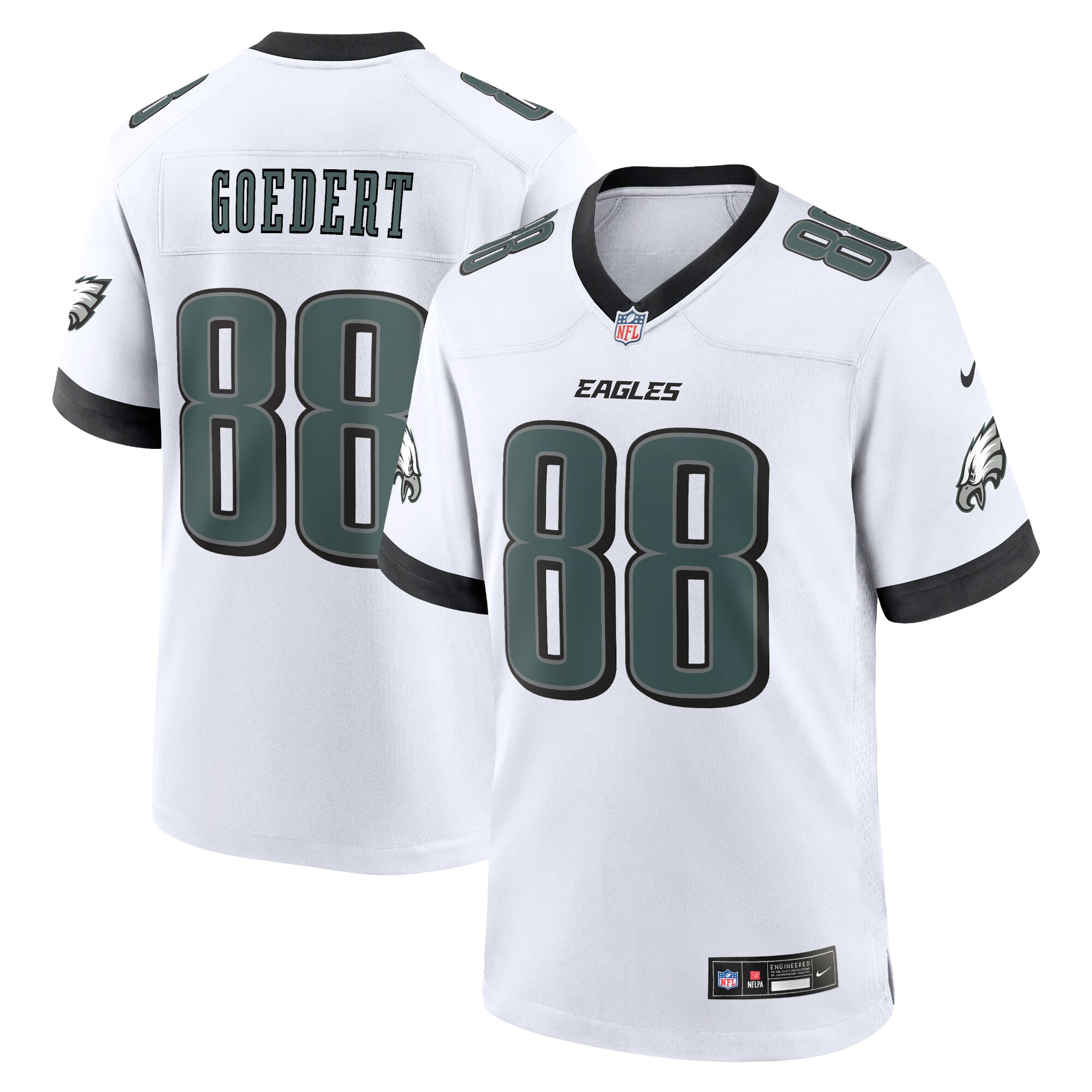 Dallas Goedert Philadelphia Eagles #88 White Game Jersey - White