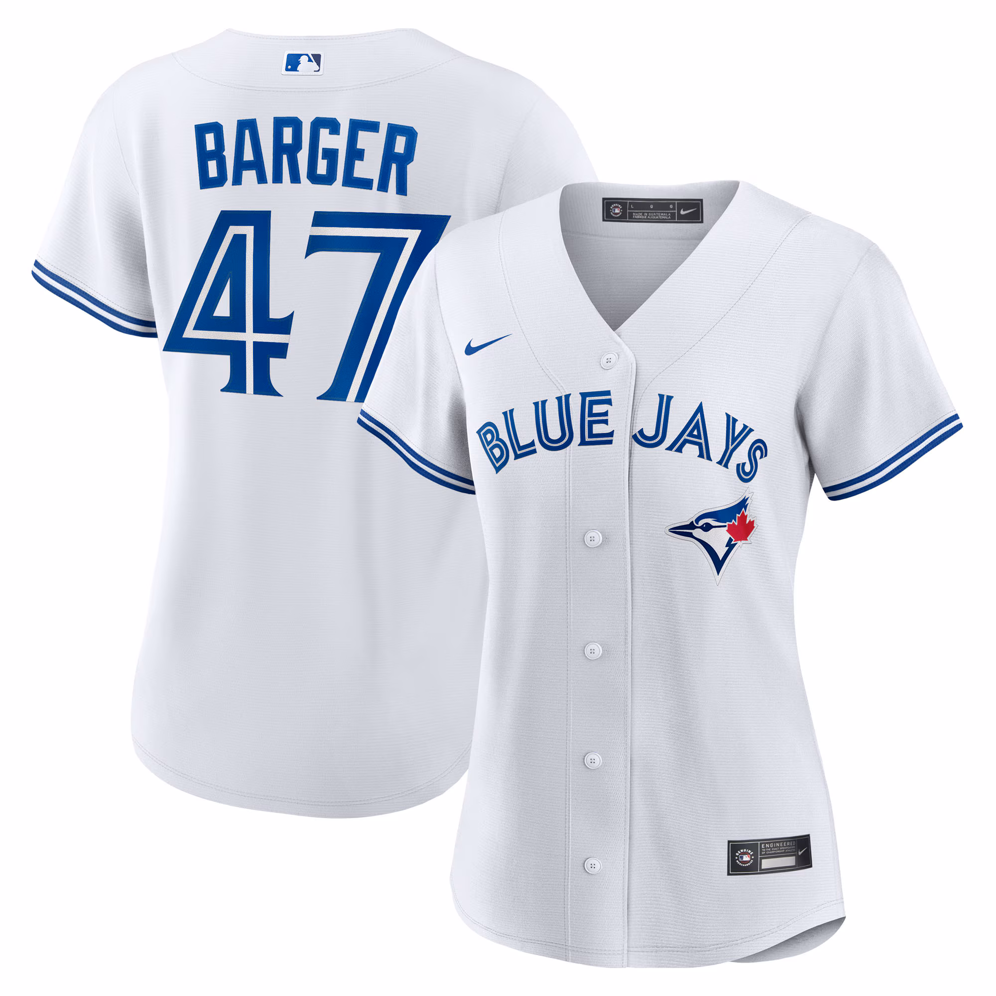 Addison Barger #47 Toronto Blue Jays Women's Home Replica Jersey - White