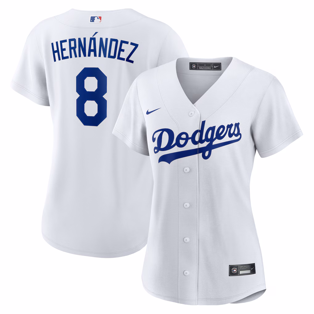 Enrique Hernández #8 Los Angeles Dodgers Women's Home Replica Jersey - White