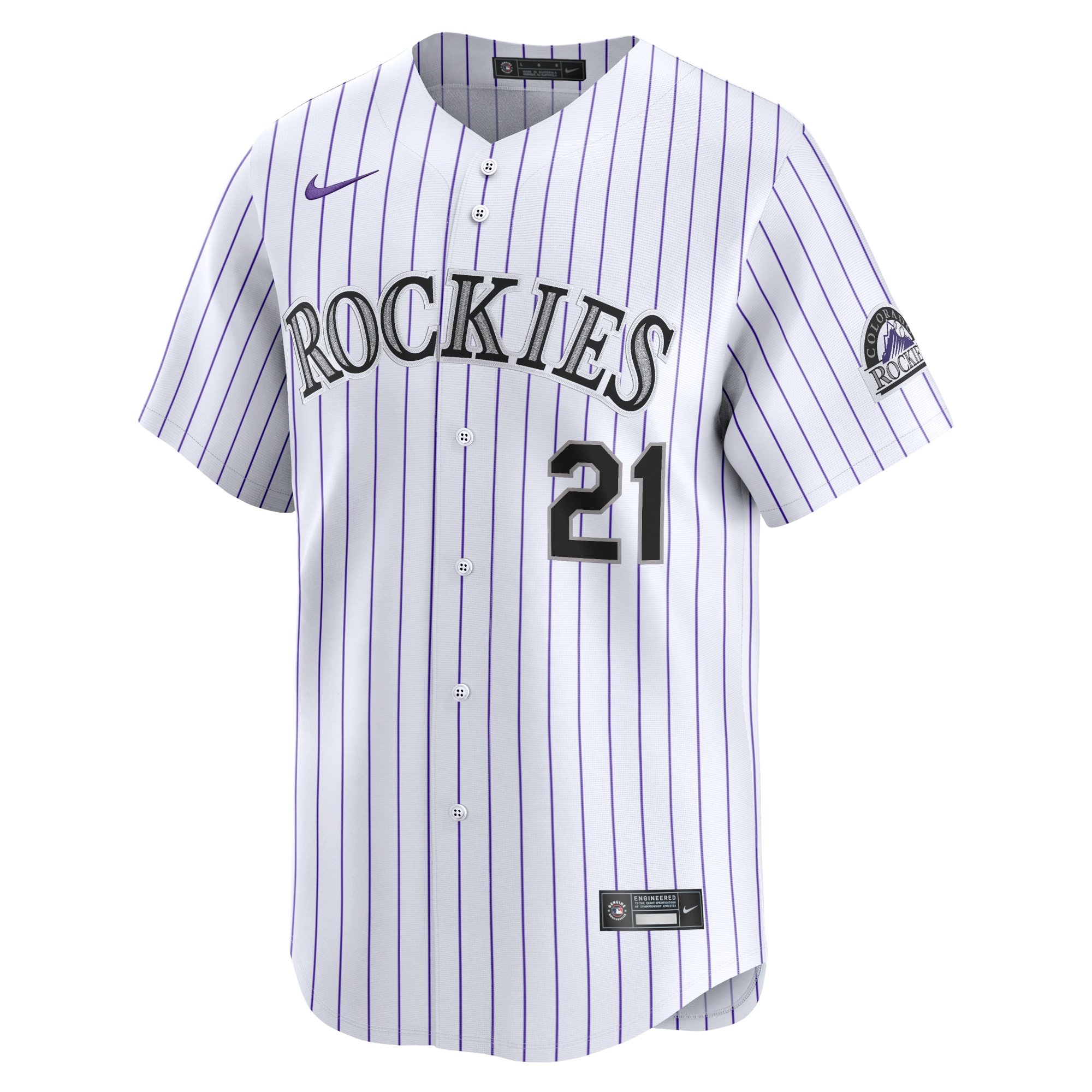 Men's Colorado Rockies Kyle Freeland  White Home Limited Player Jersey