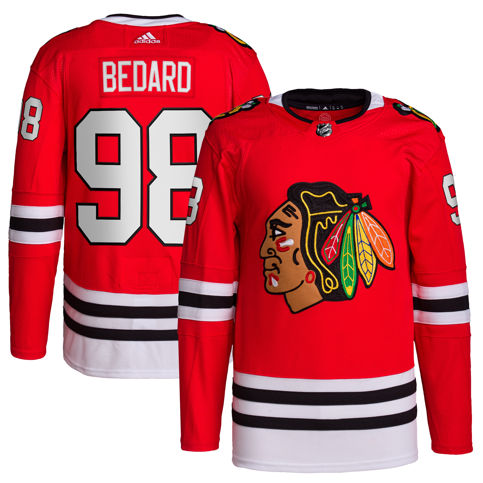 Connor Bedard Chicago Blackhawks  2023 NHL Draft Home Primegreen Player Jersey - Red