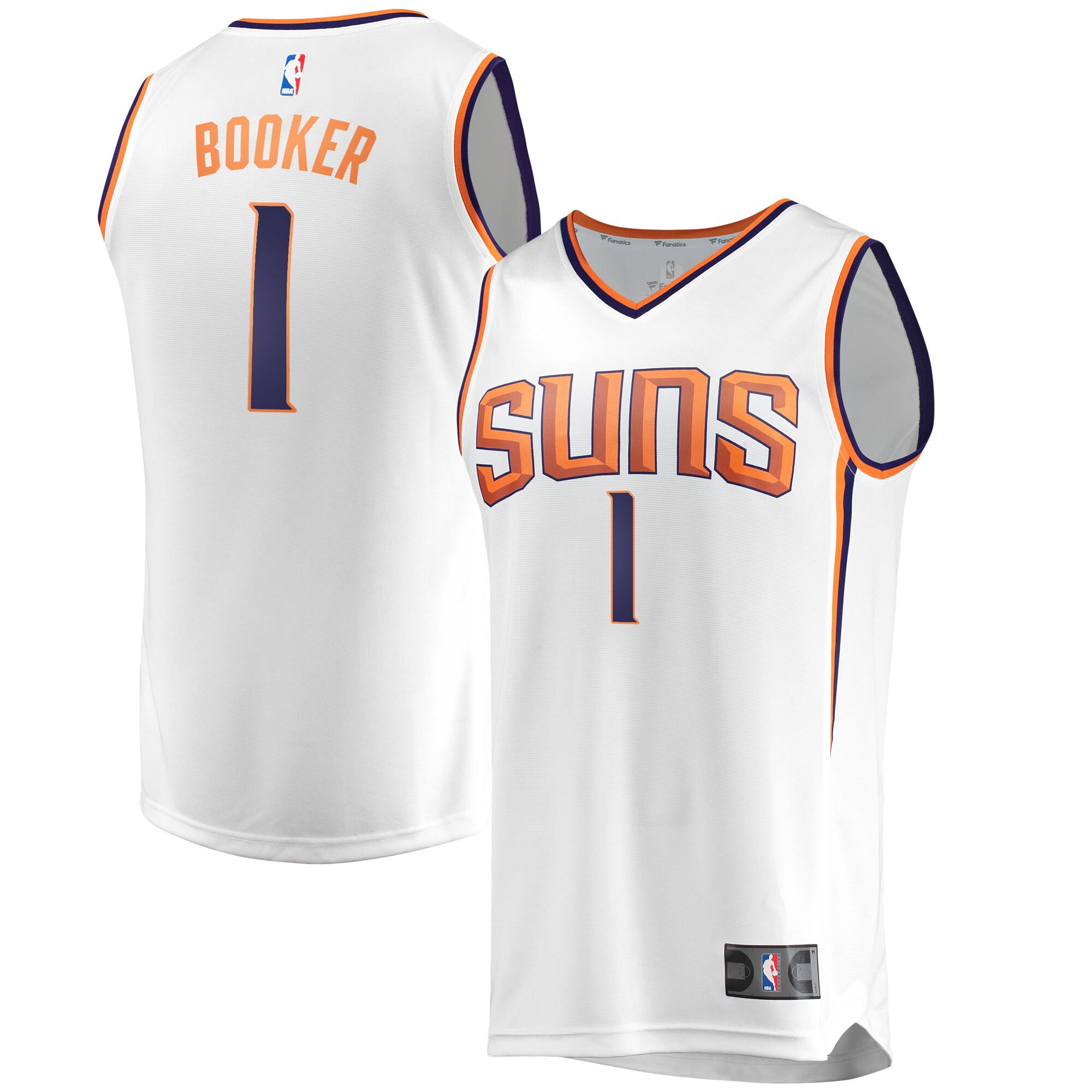 Devin Booker Phoenix Suns  Fast Break Replica Jersey White - Association Edition