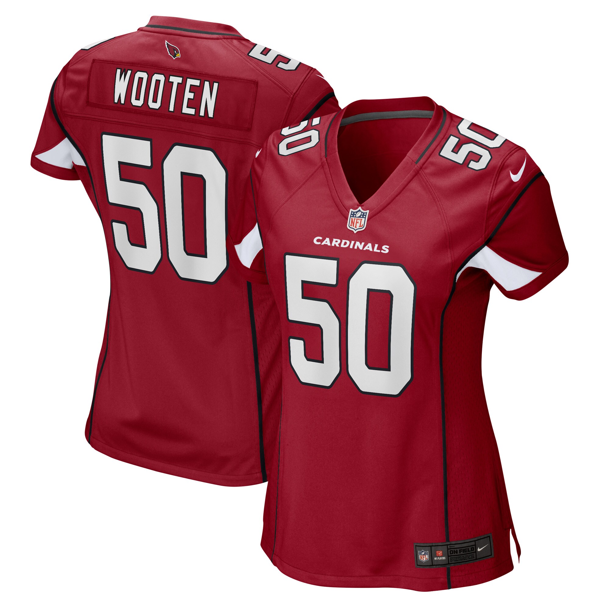 Chandler Wooten Arizona Cardinals  Women's Game Player Jersey - Cardinal