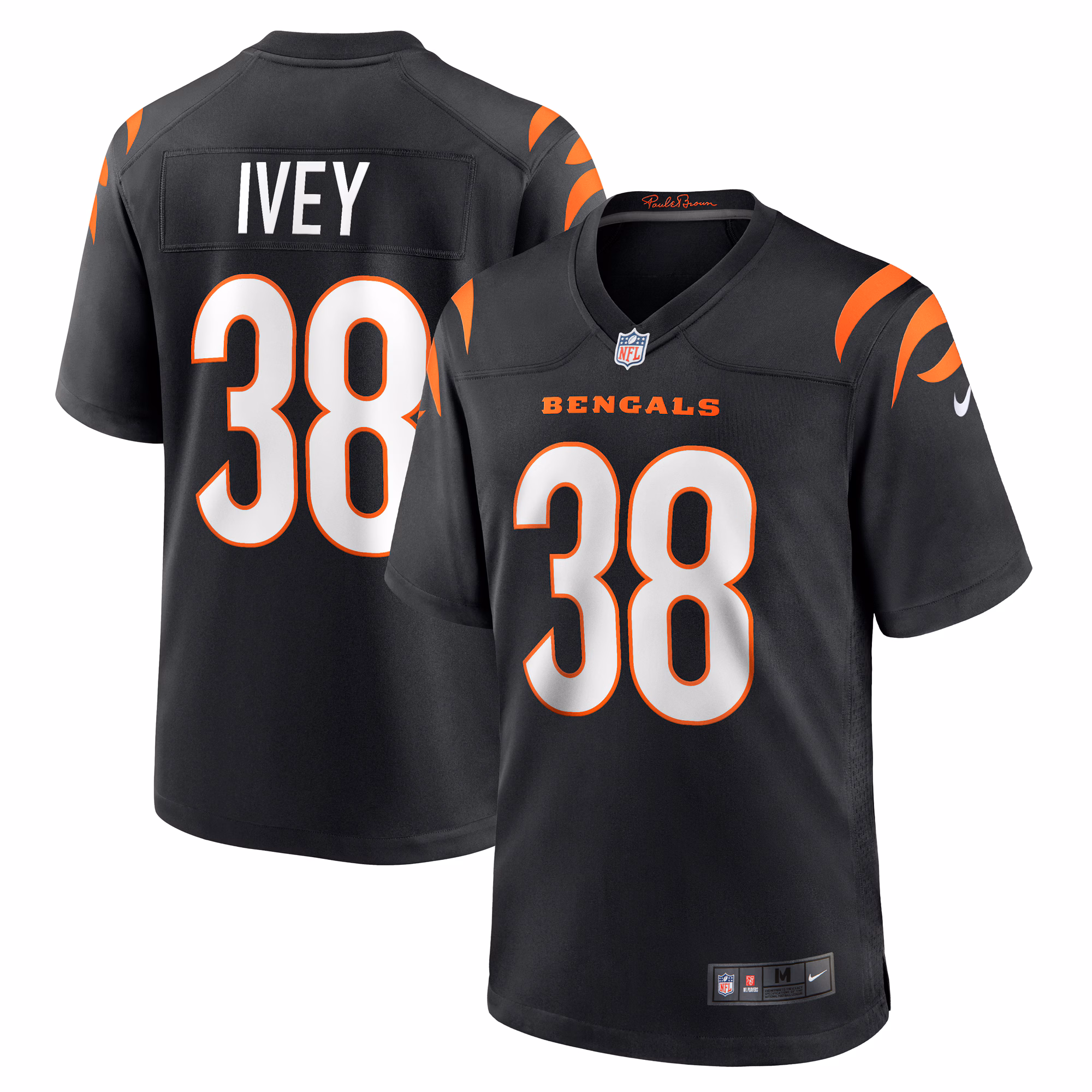 DJ Ivey Cincinnati Bengals Team Game Jersey -  Black