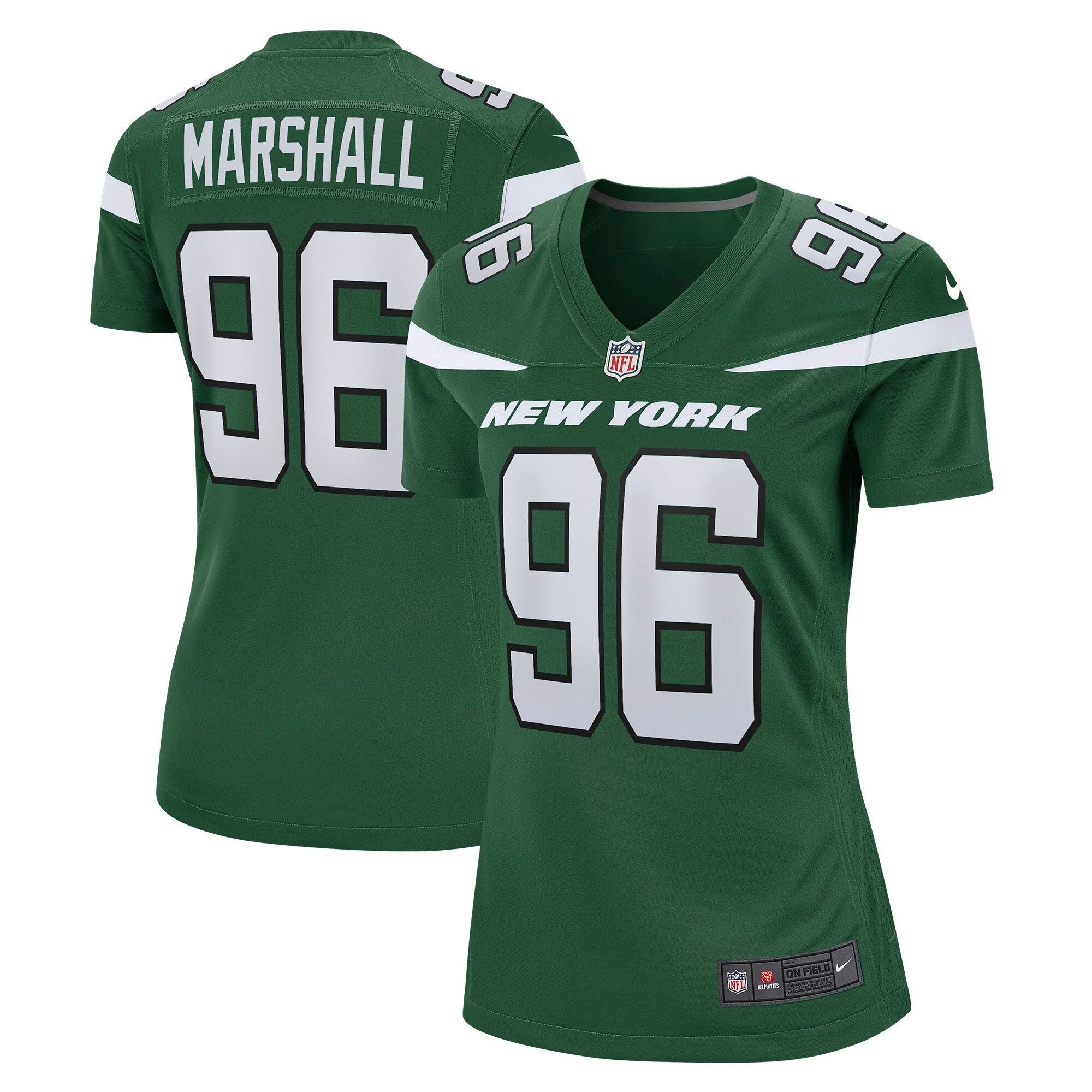 Jonathan Marshall New York Jets  Women's Game Jersey - Gotham Green