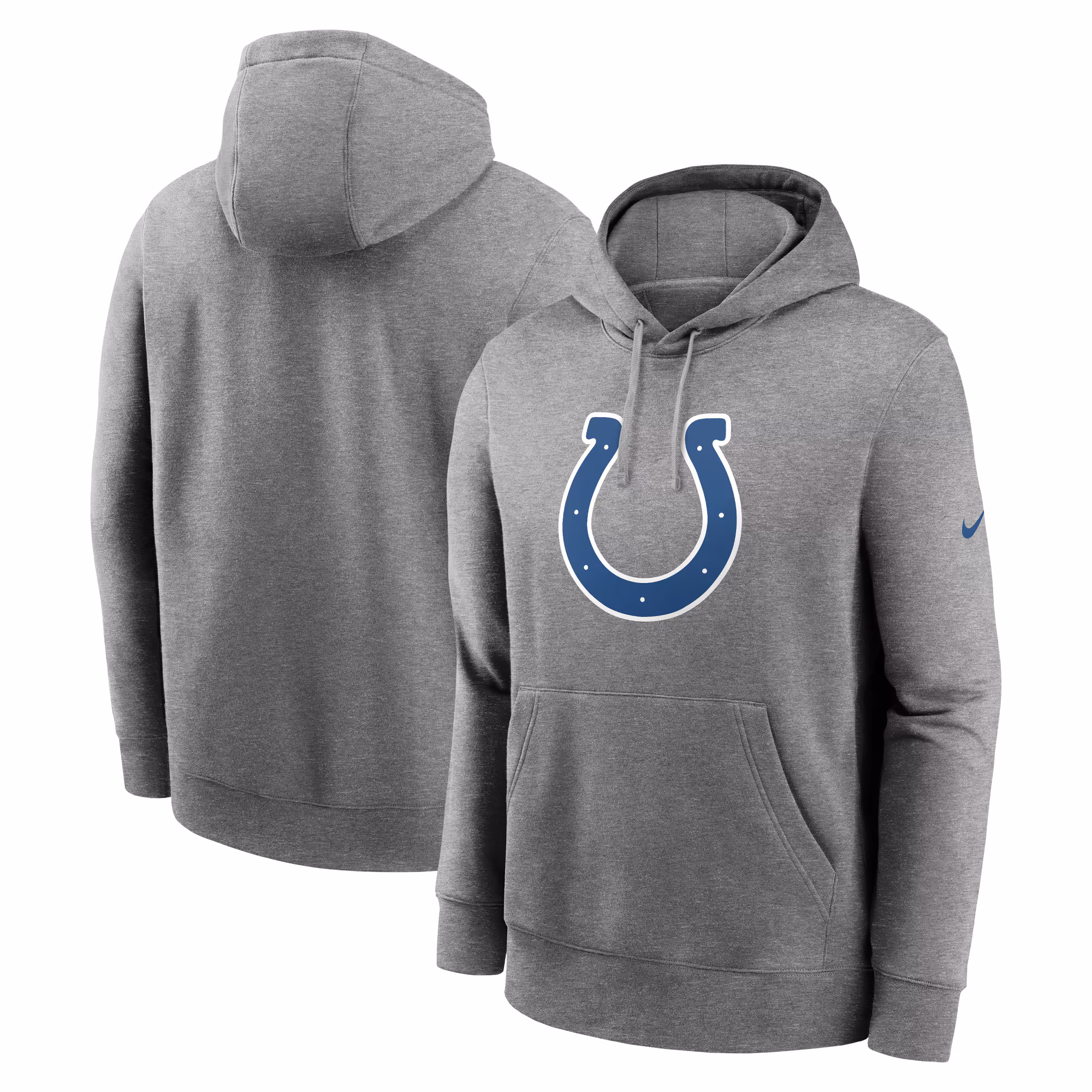 Indianapolis Colts Club Logo Pullover Hoodie - Heather Gray