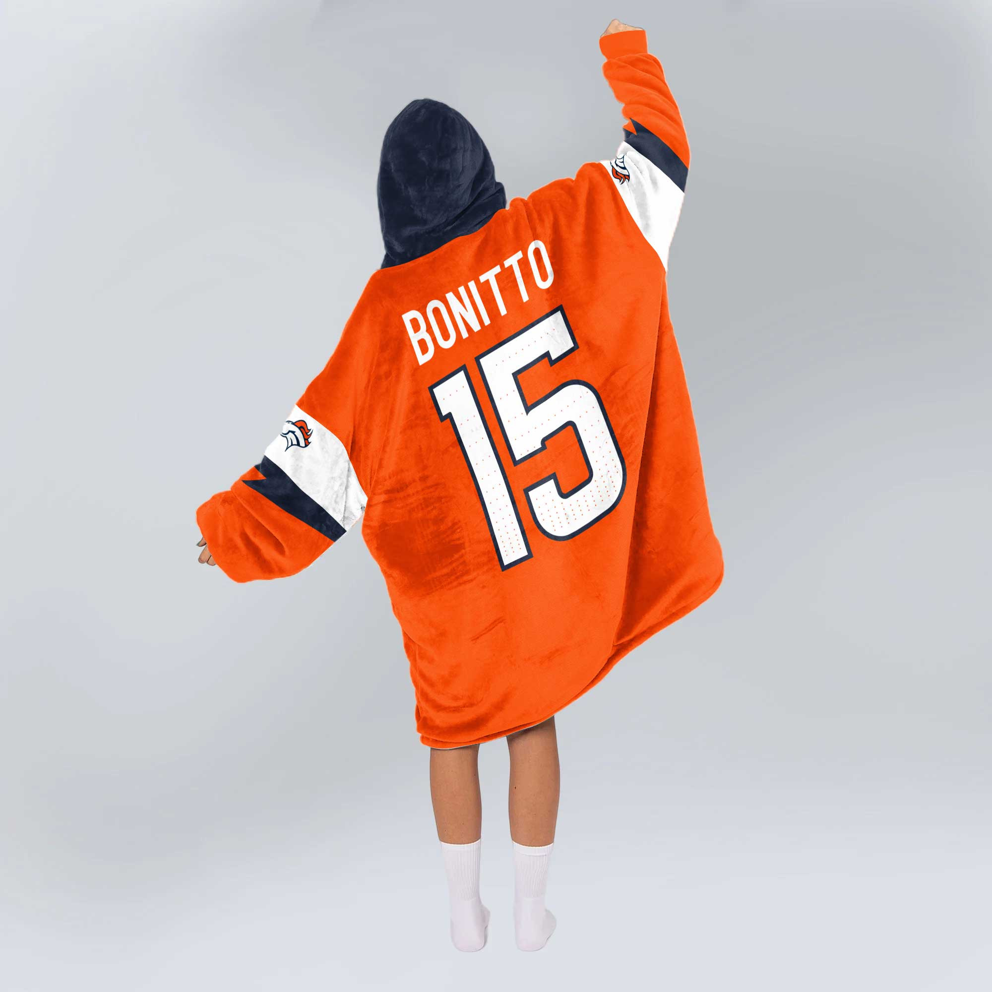 Adult N.B 15 Denver Football Unisex Blanket Hoodie