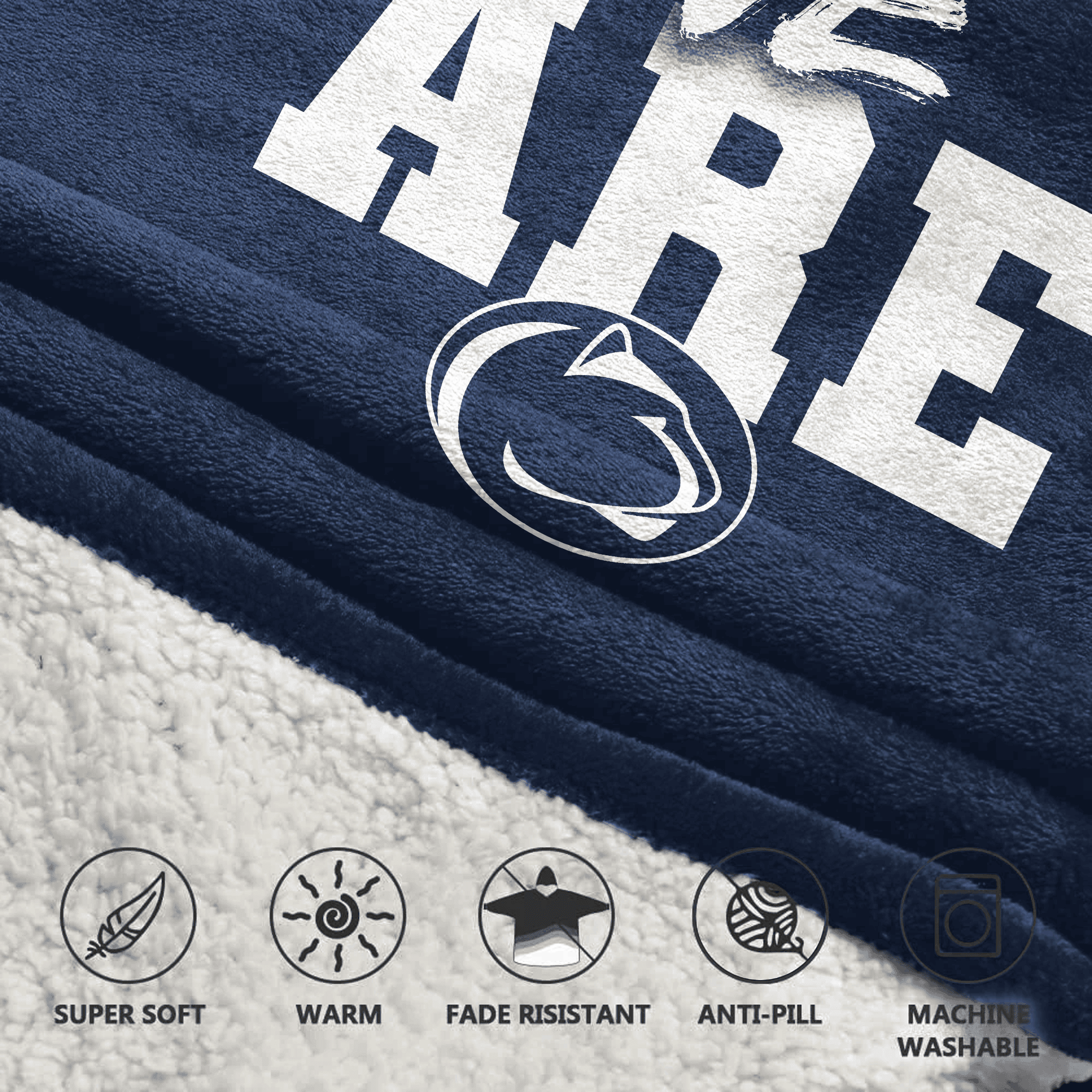 Adult 1 Penn State Football Unisex Blanket Hoodie