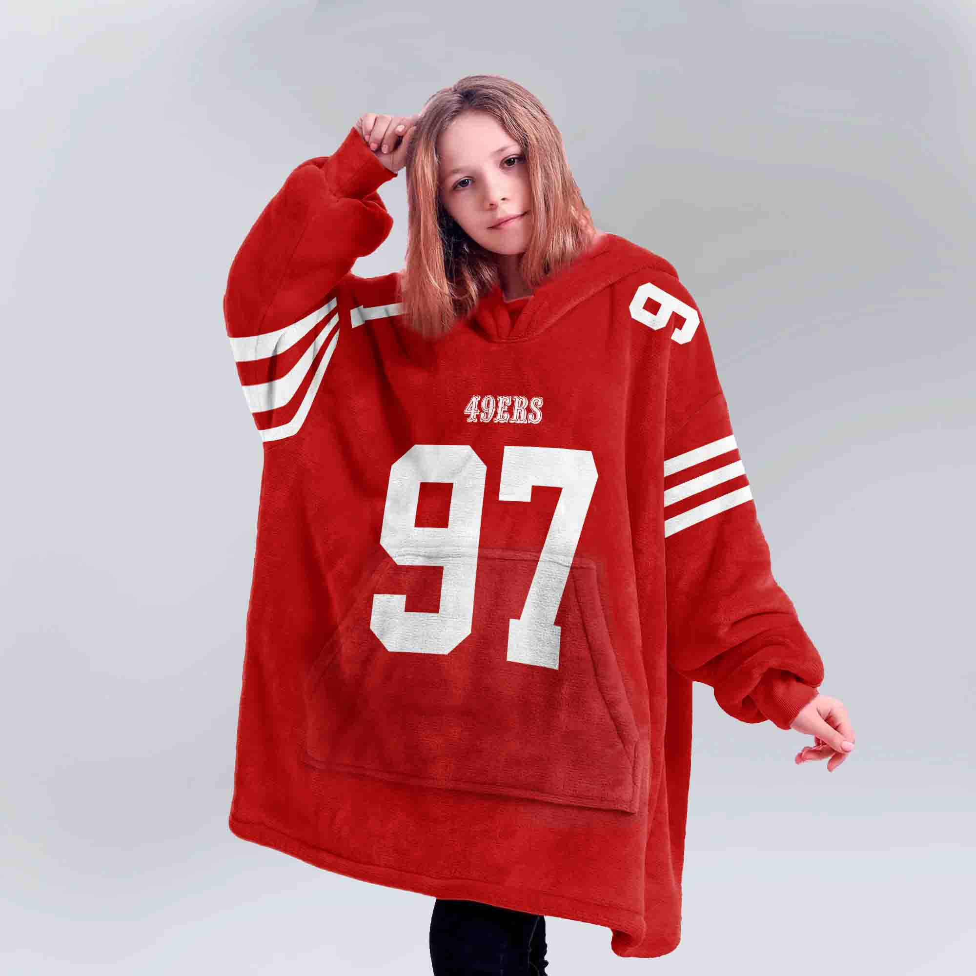 Adult N.B 97 San Francisco 49ers Football Unisex Blanket Hoodie