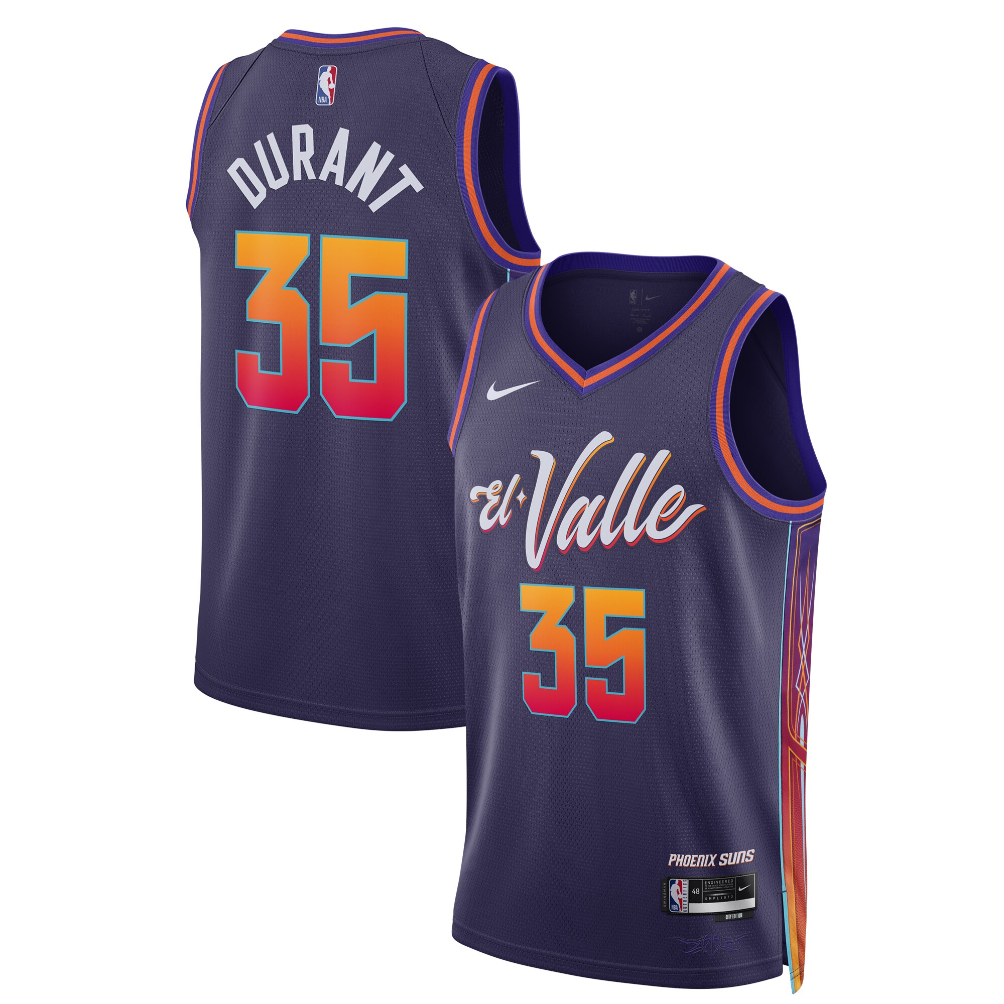 Unisex Phoenix Suns Kevin Durant  Purple 2023/24 Swingman Jersey - City Edition