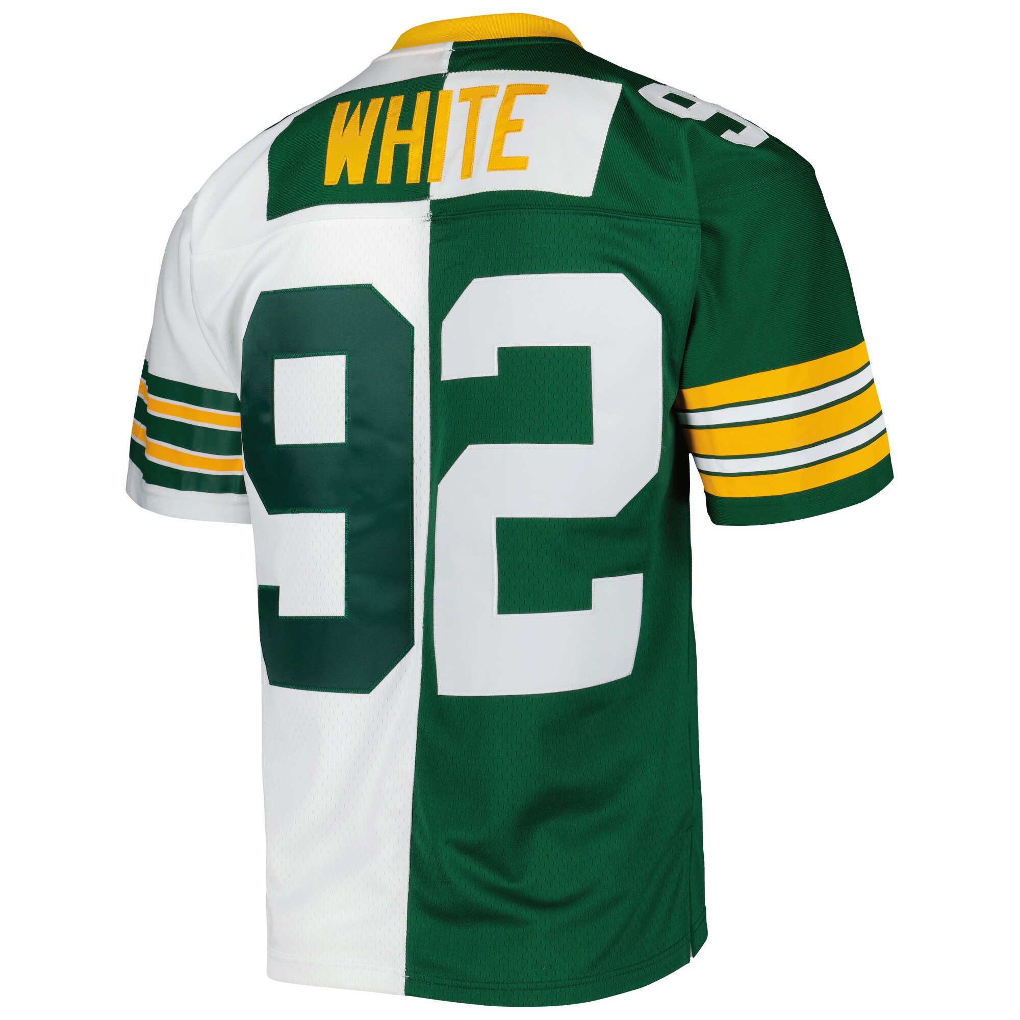 Reggie White Green Bay Packers  1996 Split Legacy Replica Jersey - Green/White