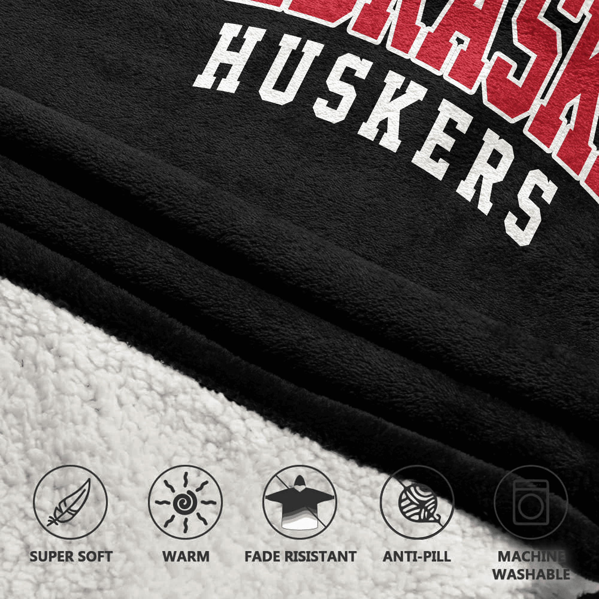 Kid 1 Nebraska Football Unisex Blanket Hoodie