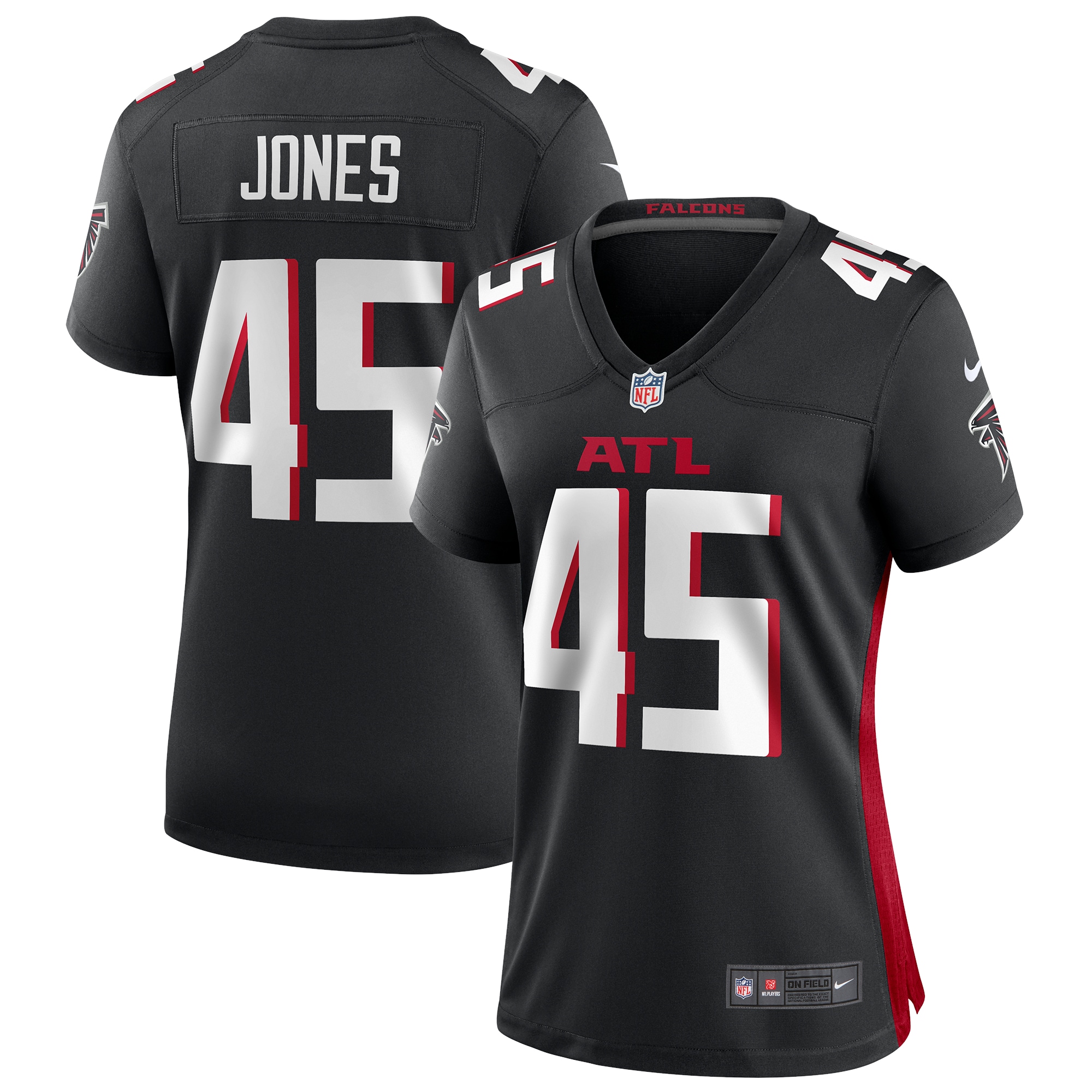 Deion Jones Atlanta Falcons  Women's Game Jersey - Black