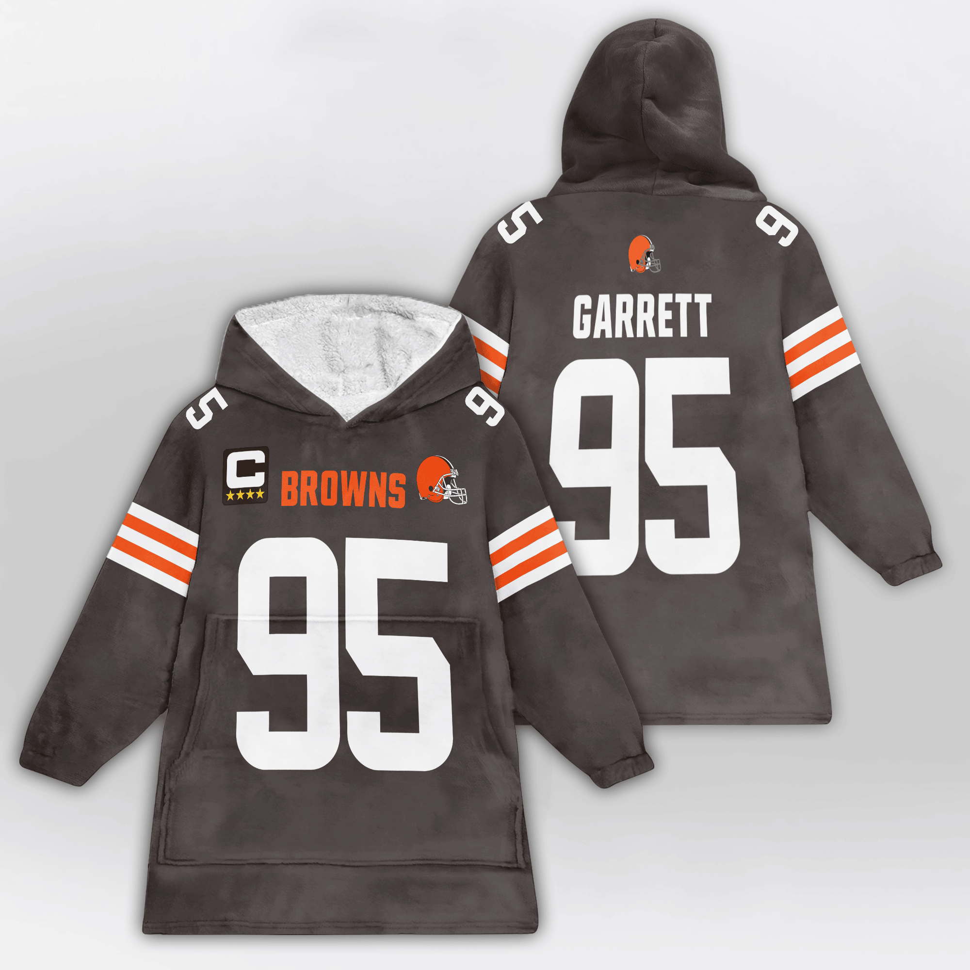 Adult M.G 95 Captain Cleveland Football Unisex Blanket Hoodie