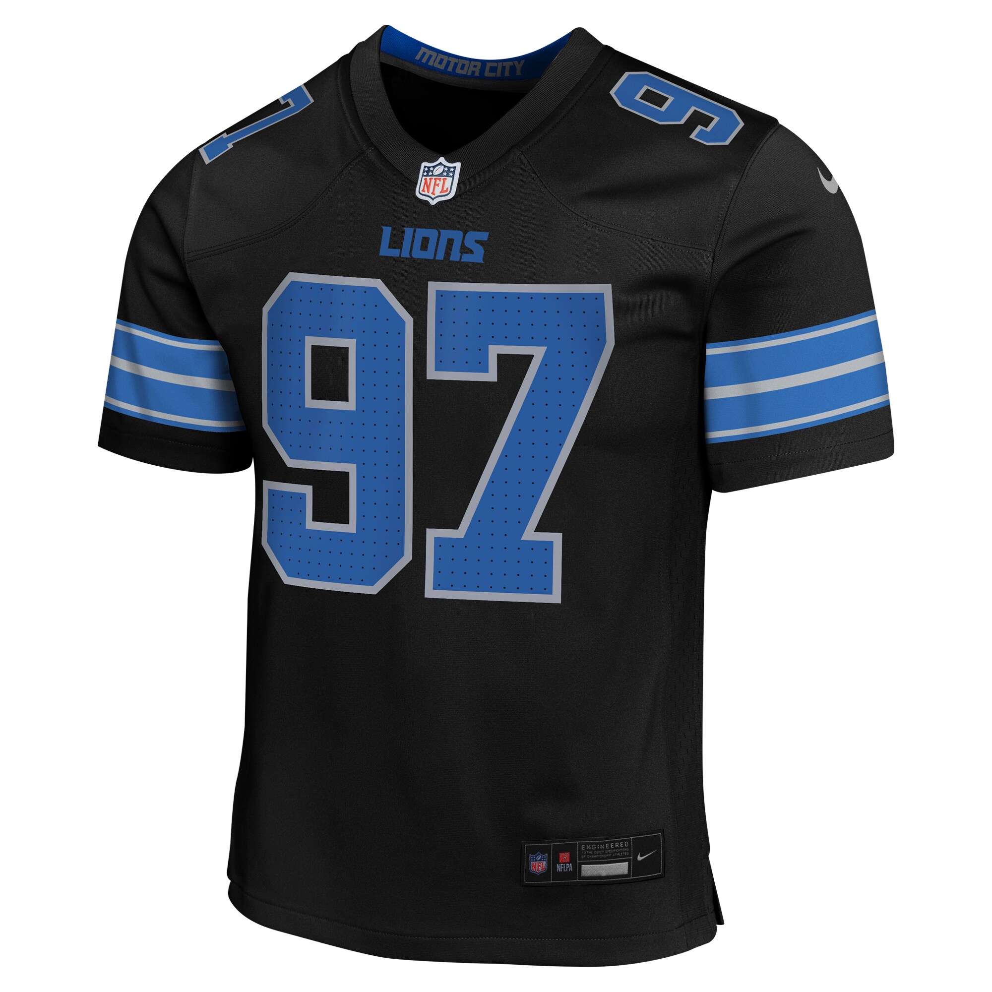 Aidan Hutchinson Detroit Lions Youth Team Player Game Jersey - Blue