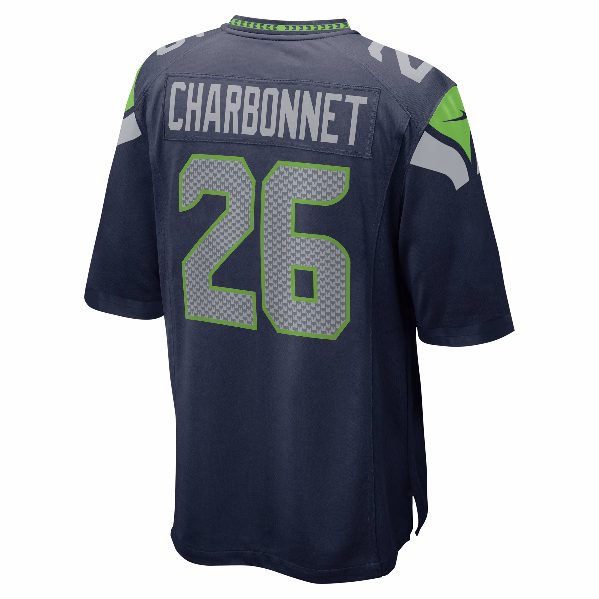 Zach Charbonnet Seattle Seahawks  Game Jersey - College Navy