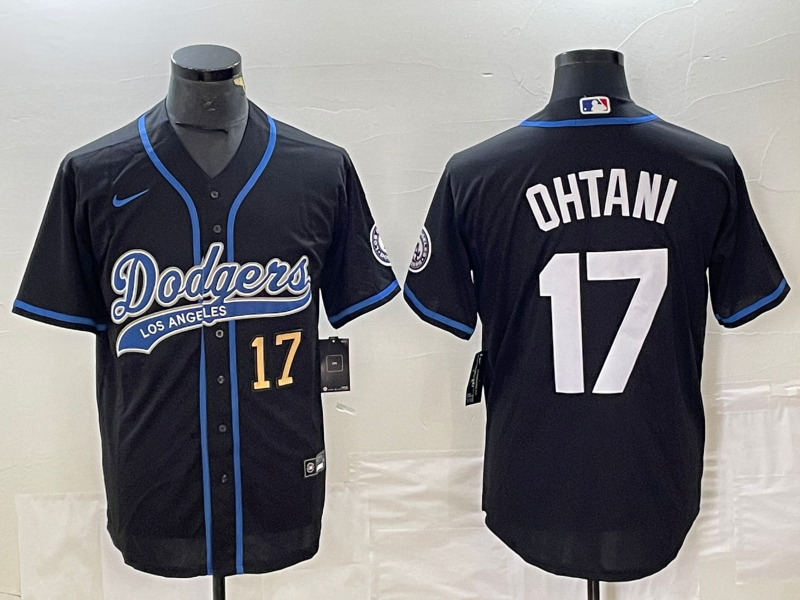 Men's Los Angeles Dodgers #17  Black Shohei Ohtani Jersey