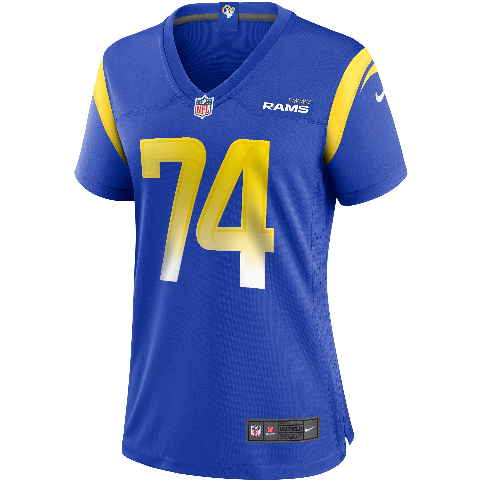 Merlin Olsen Los Angeles Rams  Women's Game Retired Player Jersey - Royal