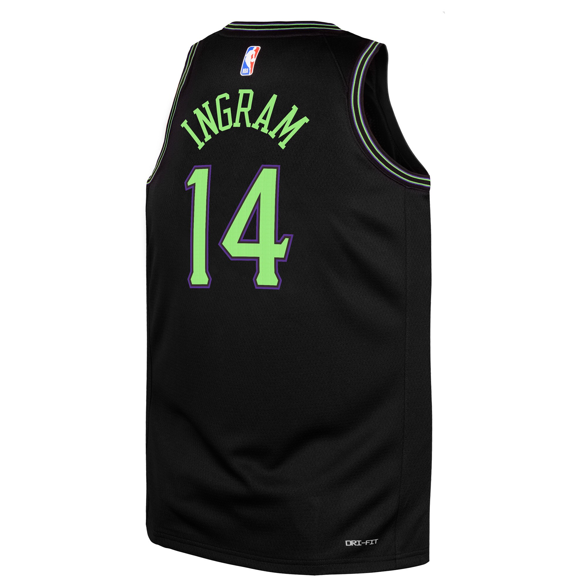 Youth New Orleans Pelicans Brandon Ingram  Black 2023/24 Swingman Replica Jersey - City Edition