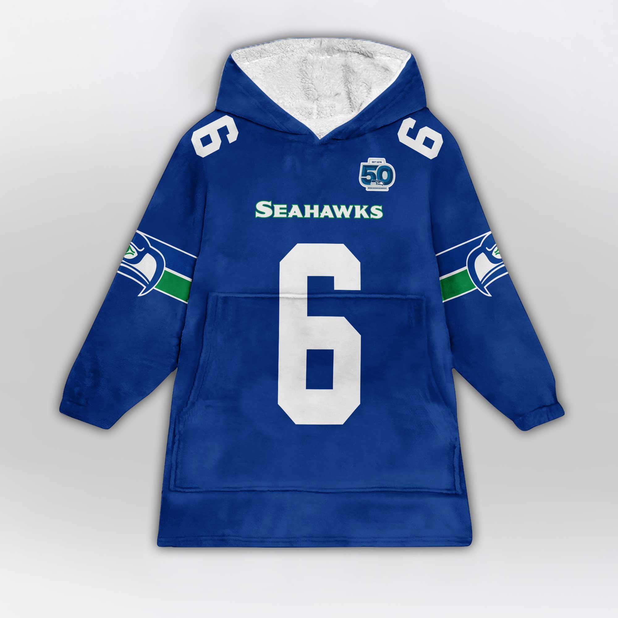 Kid 6 Seattle Football Unisex Blanket Hoodie