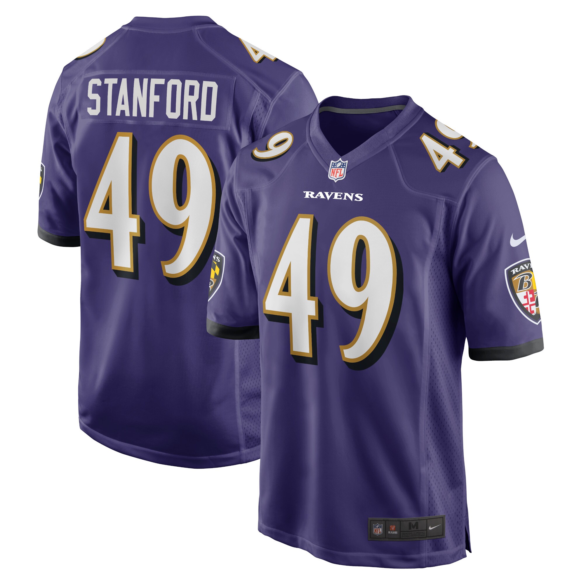 Julian Stanford Baltimore Ravens  Home Game Player Jersey - Purple