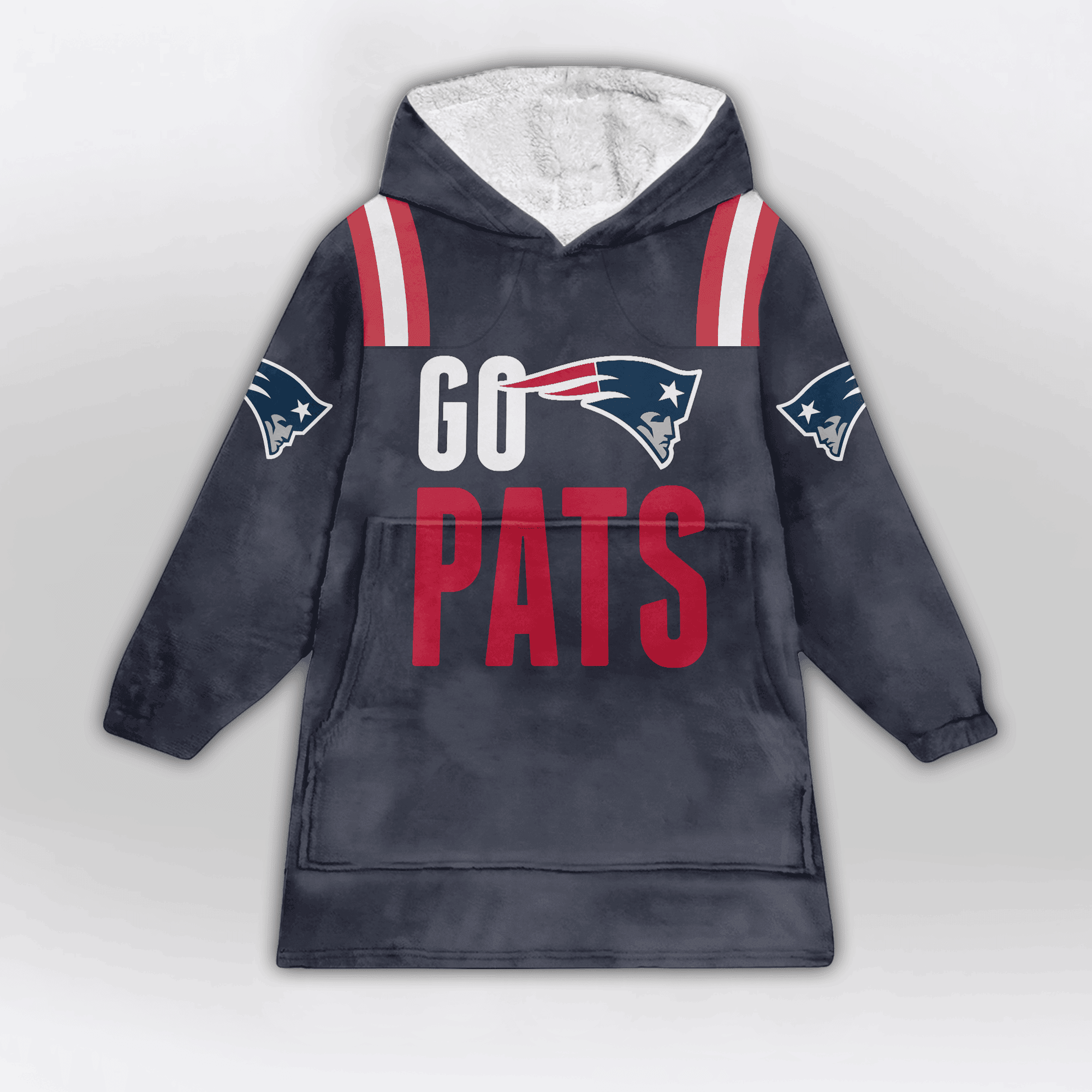 Kid 10 New England Football Unisex Blanket Hoodie