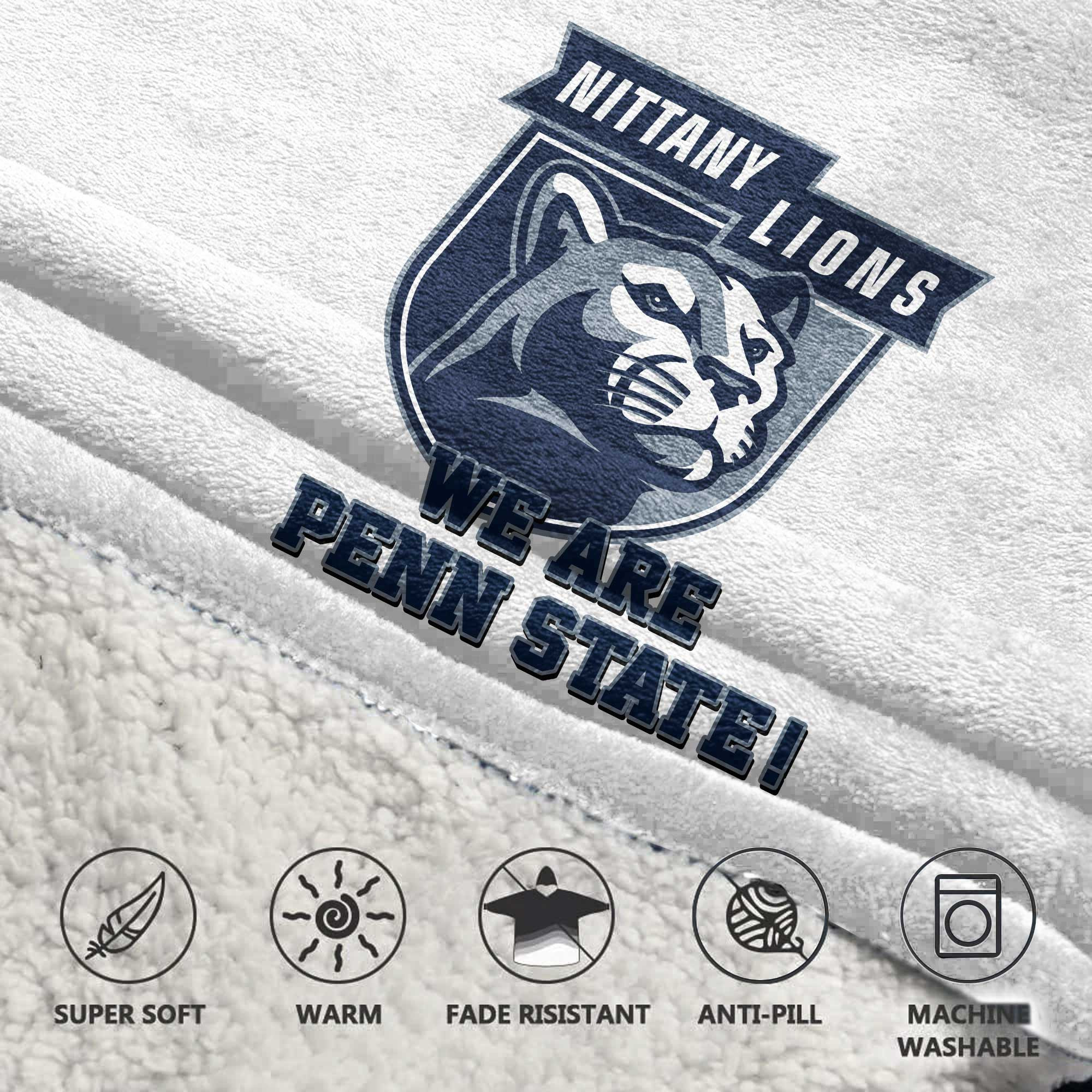 Adult Penn State Football Unisex Blanket Hoodie