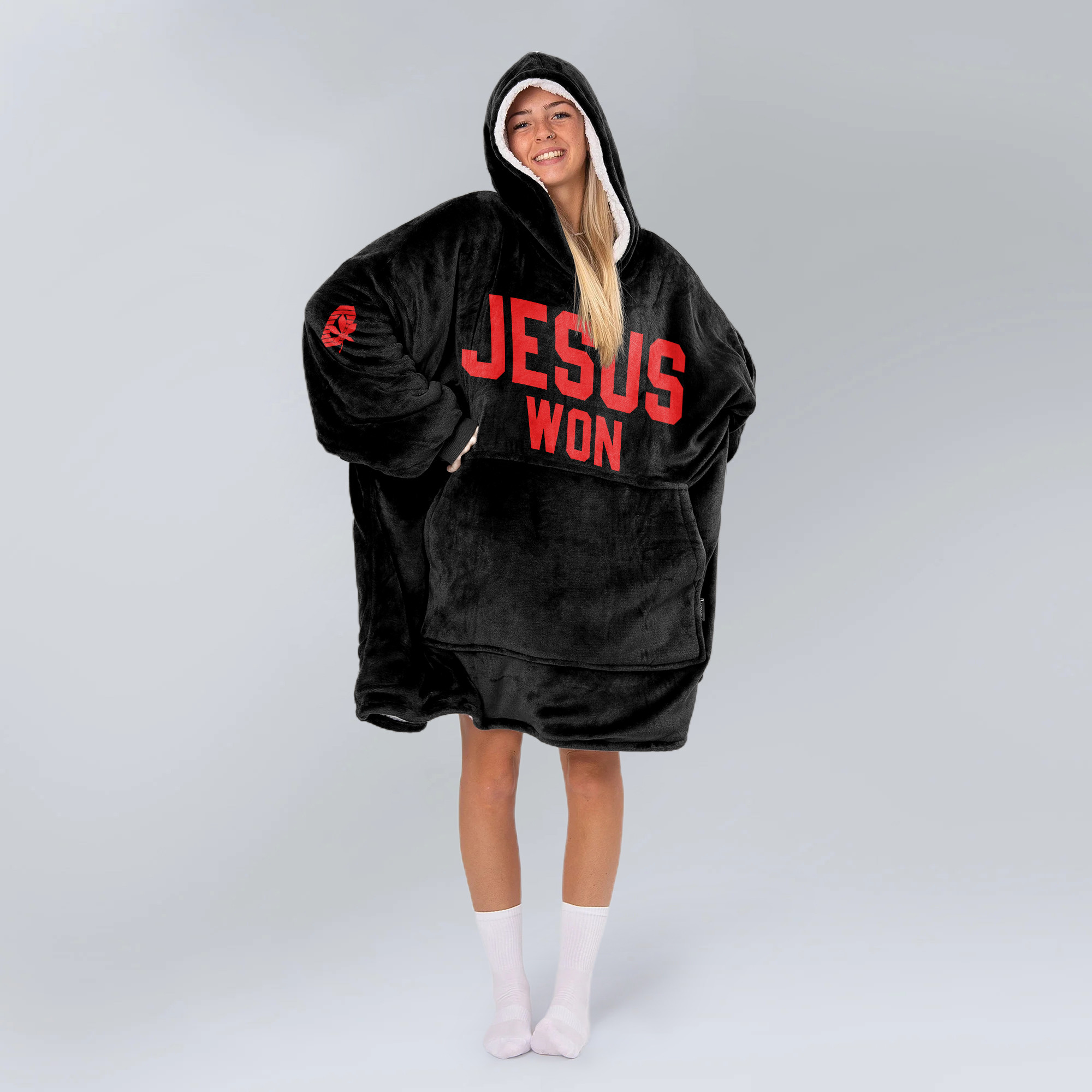 Adult Ohio State Football Unisex Blanket Hoodie