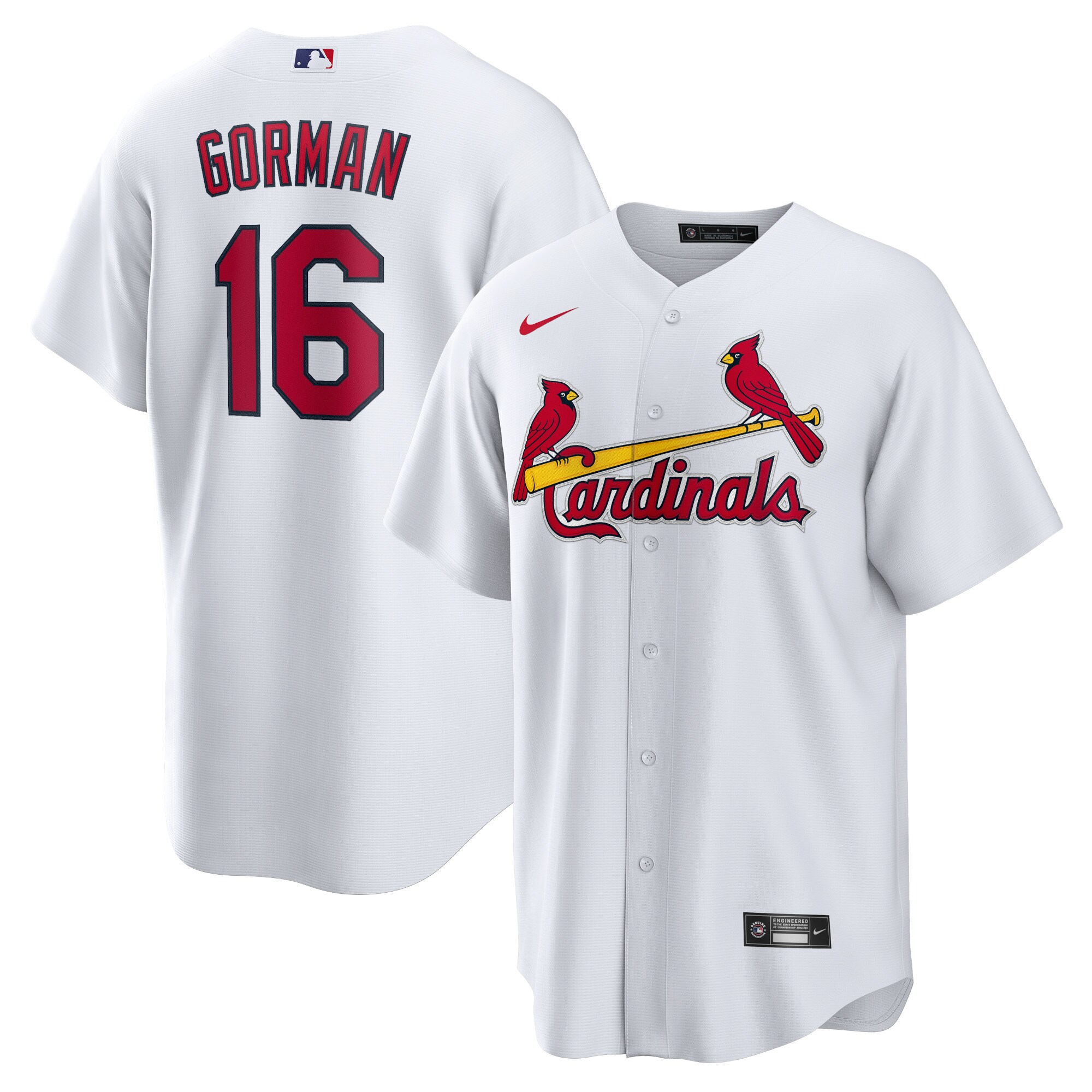 Nolan Gorman St.Louis Cardinals  Home Replica Jersey - White