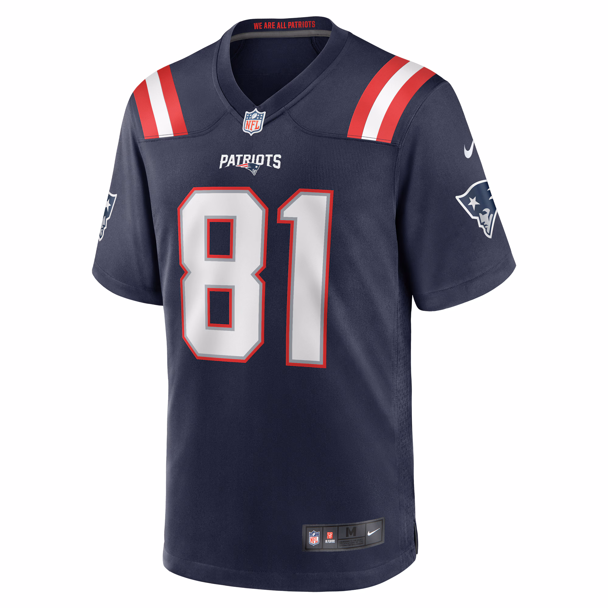 Demario Douglas New England Patriots  Game Jersey -  Navy