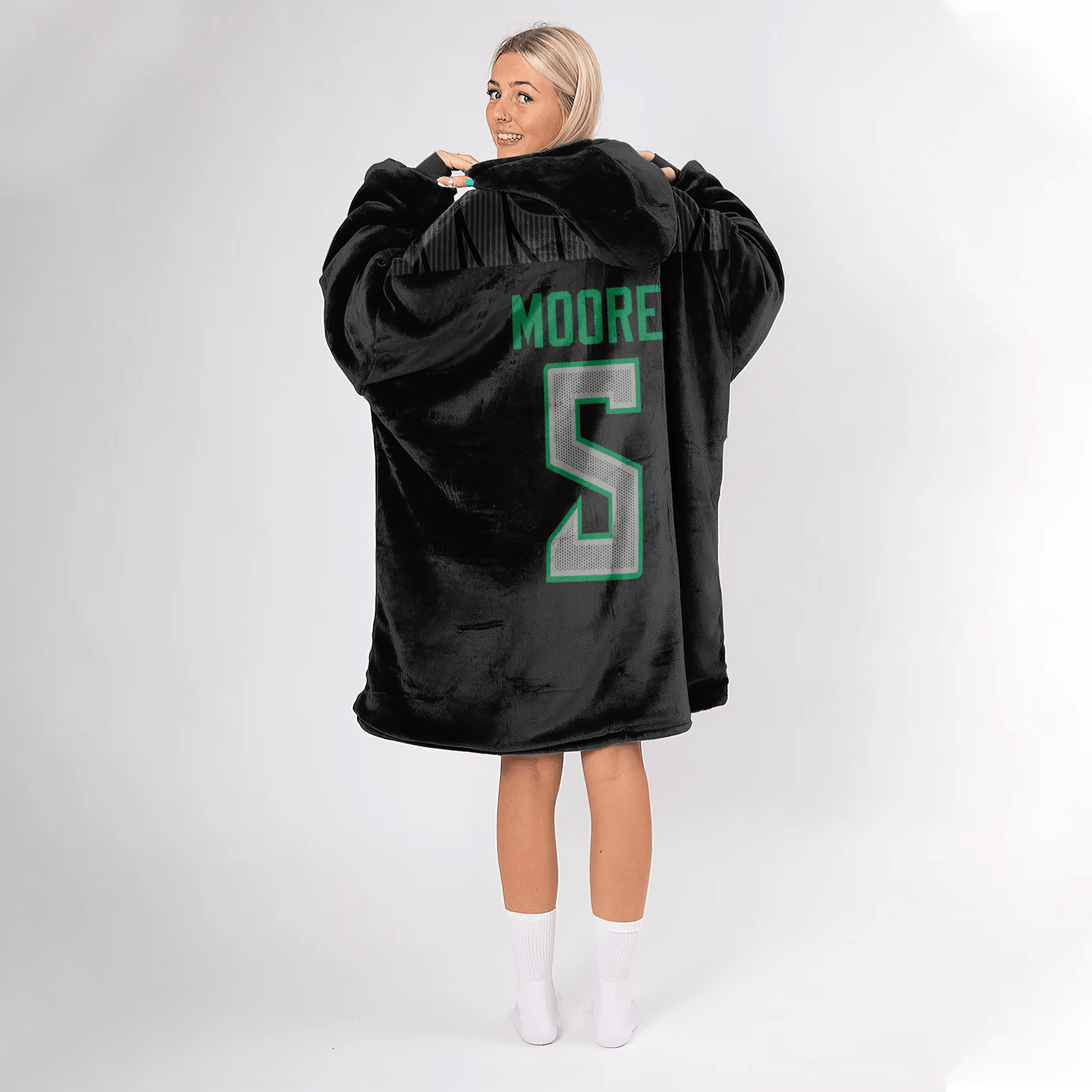 Adult D.M 5 Oregon Football Unisex Blanket Hoodie