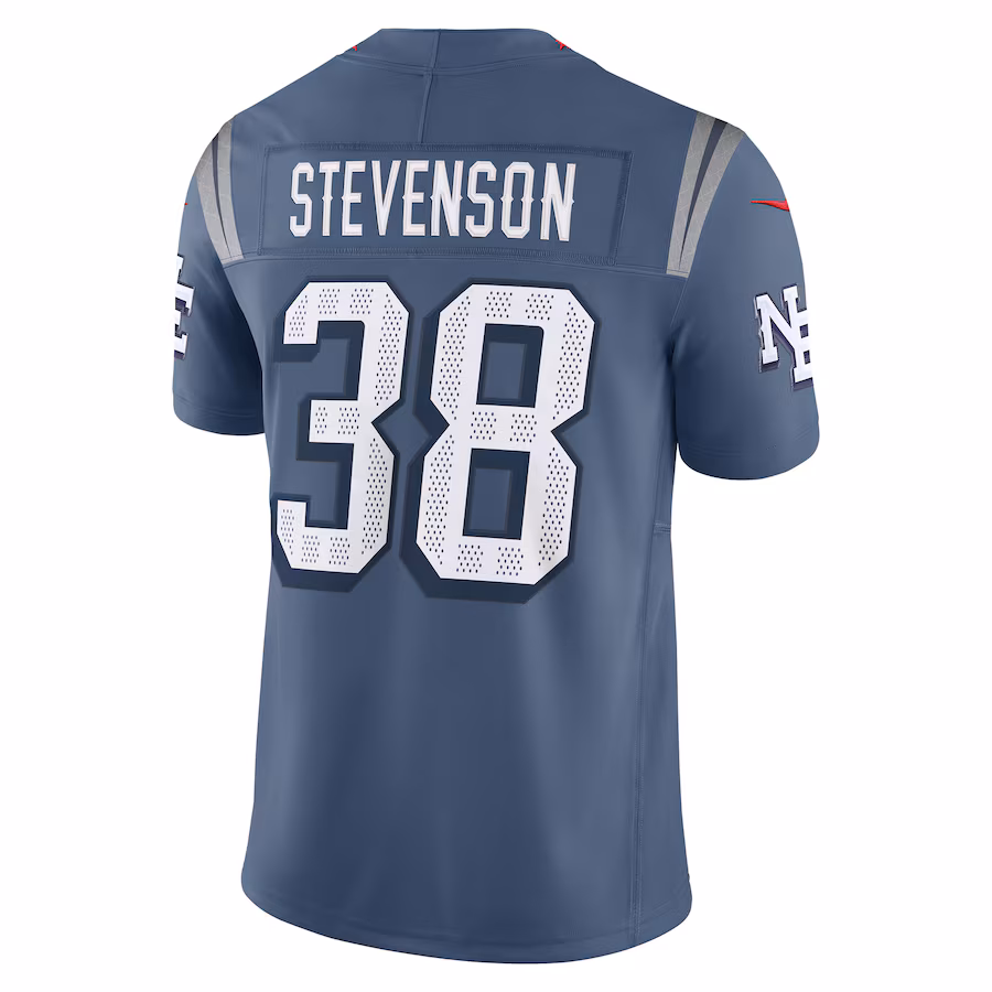 Rhamondre Stevenson #38 New England Patriots 2025 Rivalries Collection Limited Jersey - Storm Blue