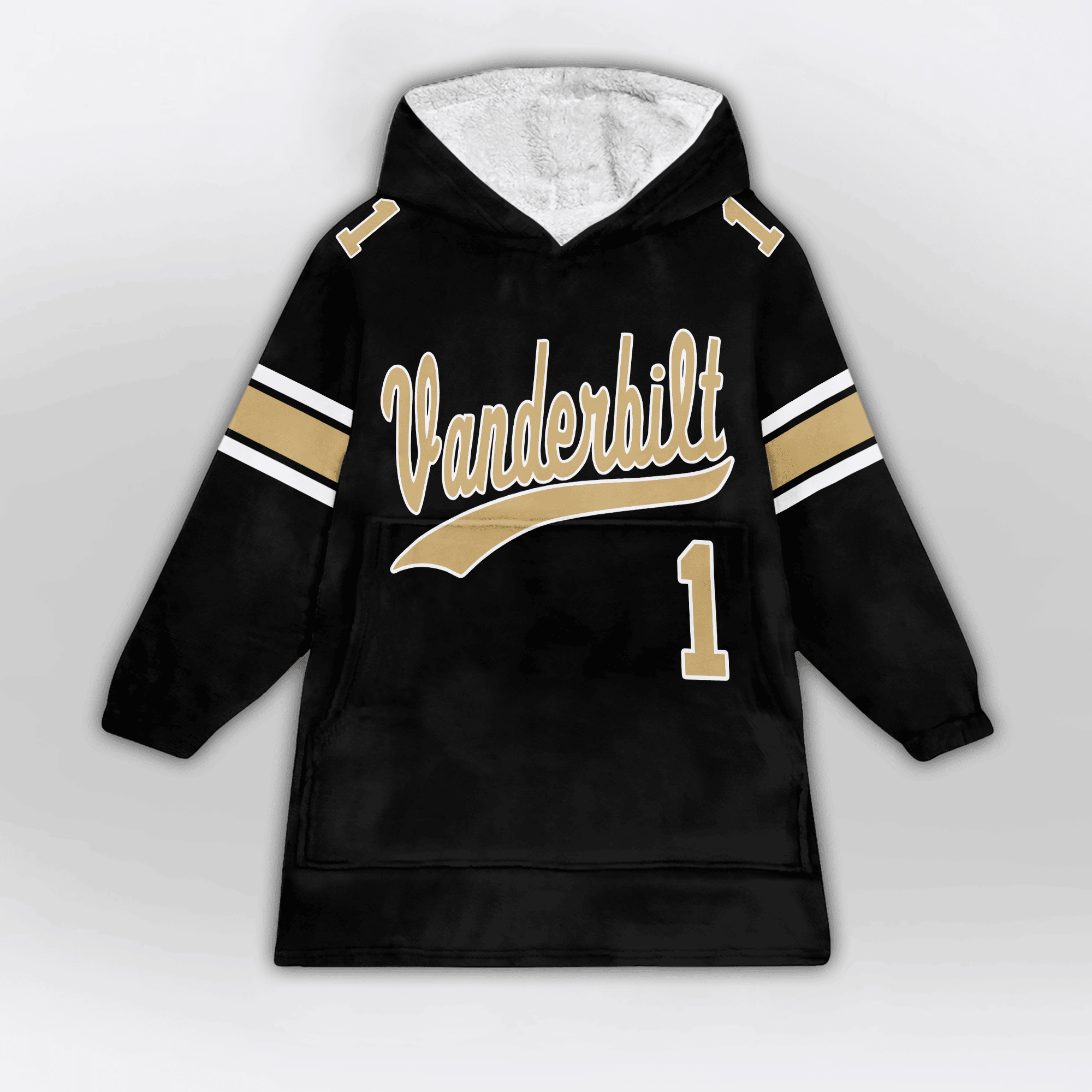 Kid 1 Vanderbilt Football Unisex Blanket Hoodie