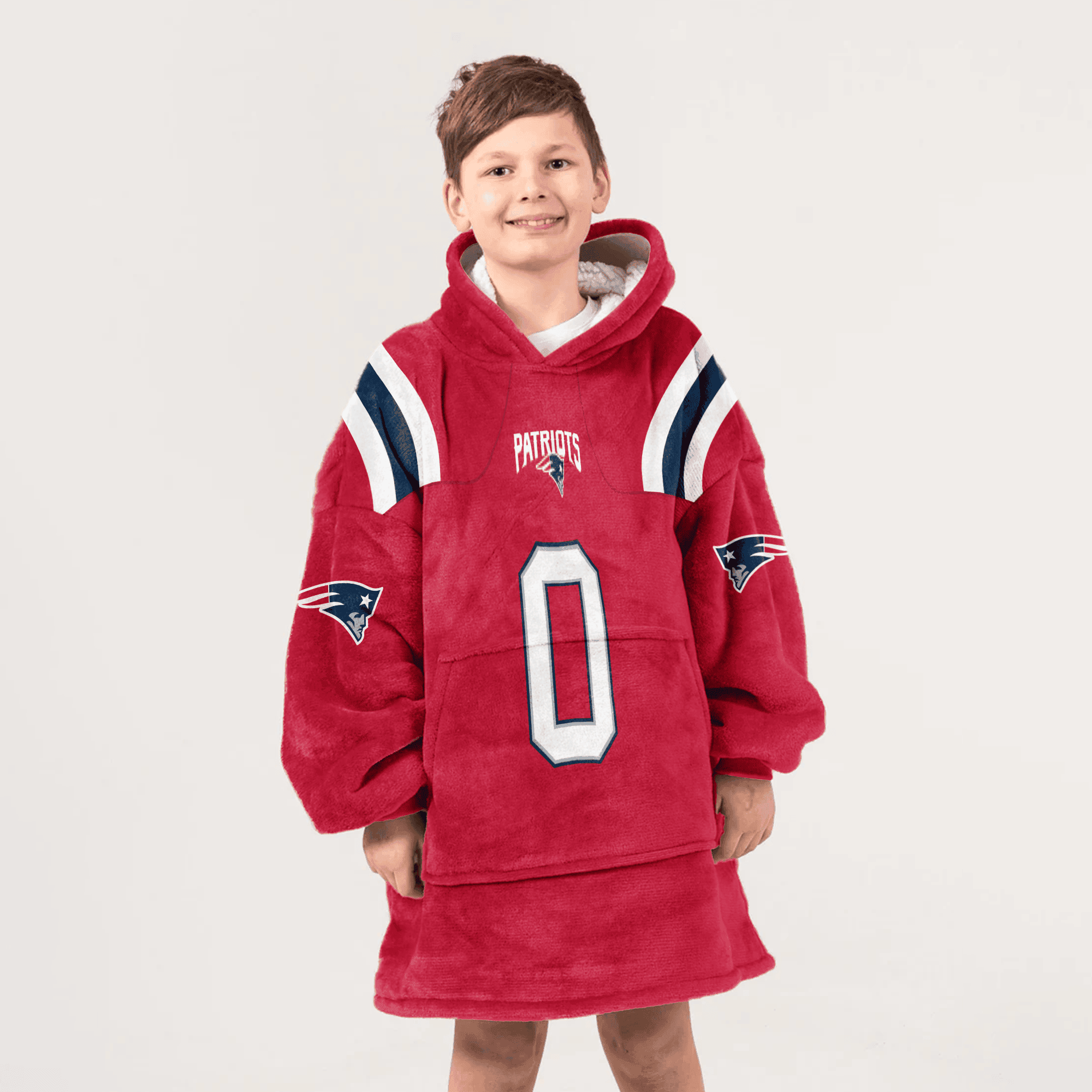 Kid 0 New England Football Unisex Blanket Hoodie