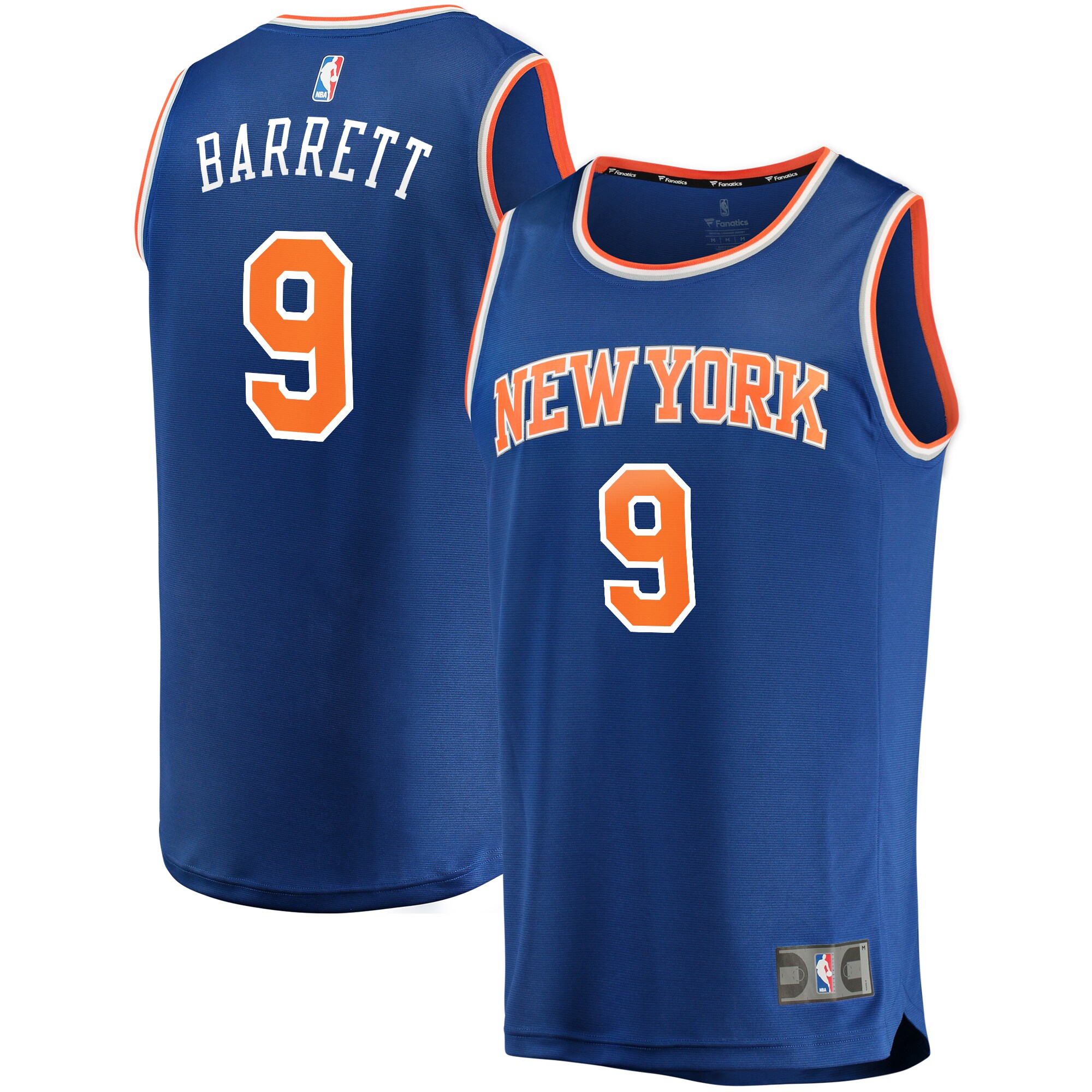 RJ Barrett New York Knicks  Fast Break Replica Jersey Royal - Icon Edition
