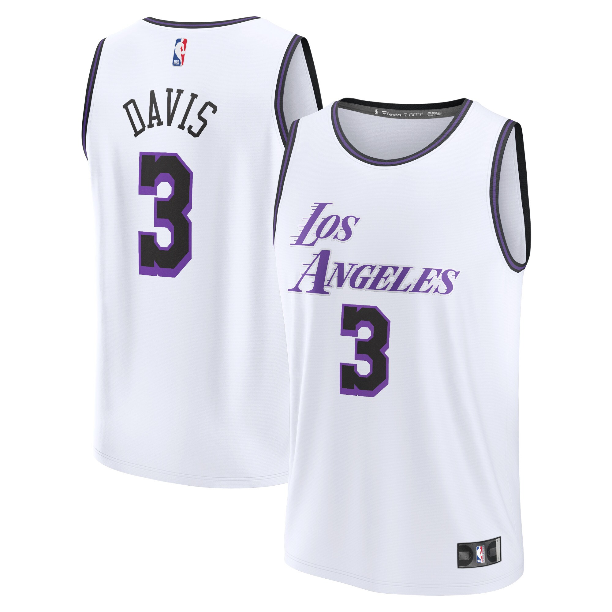 Anthony Davis Los Angeles Lakers  Youth 2022/23 Fastbreak Jersey - City Edition - White