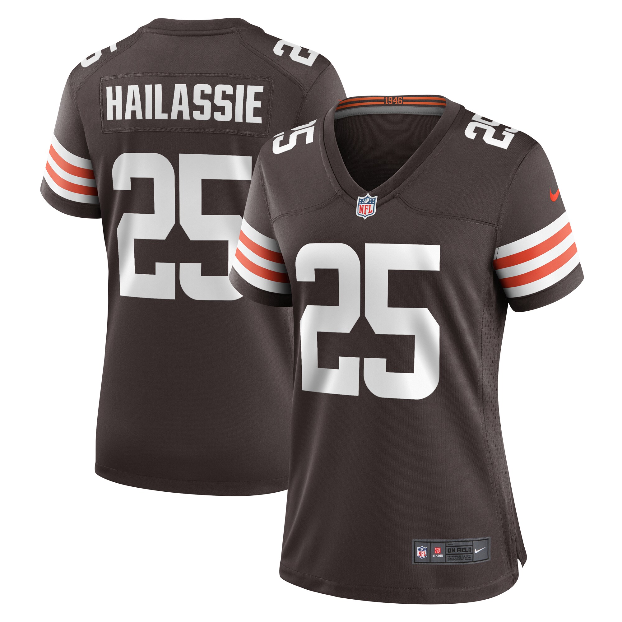 Kahlef Hailassie Cleveland Browns Women's Team Game Jersey -  Brown