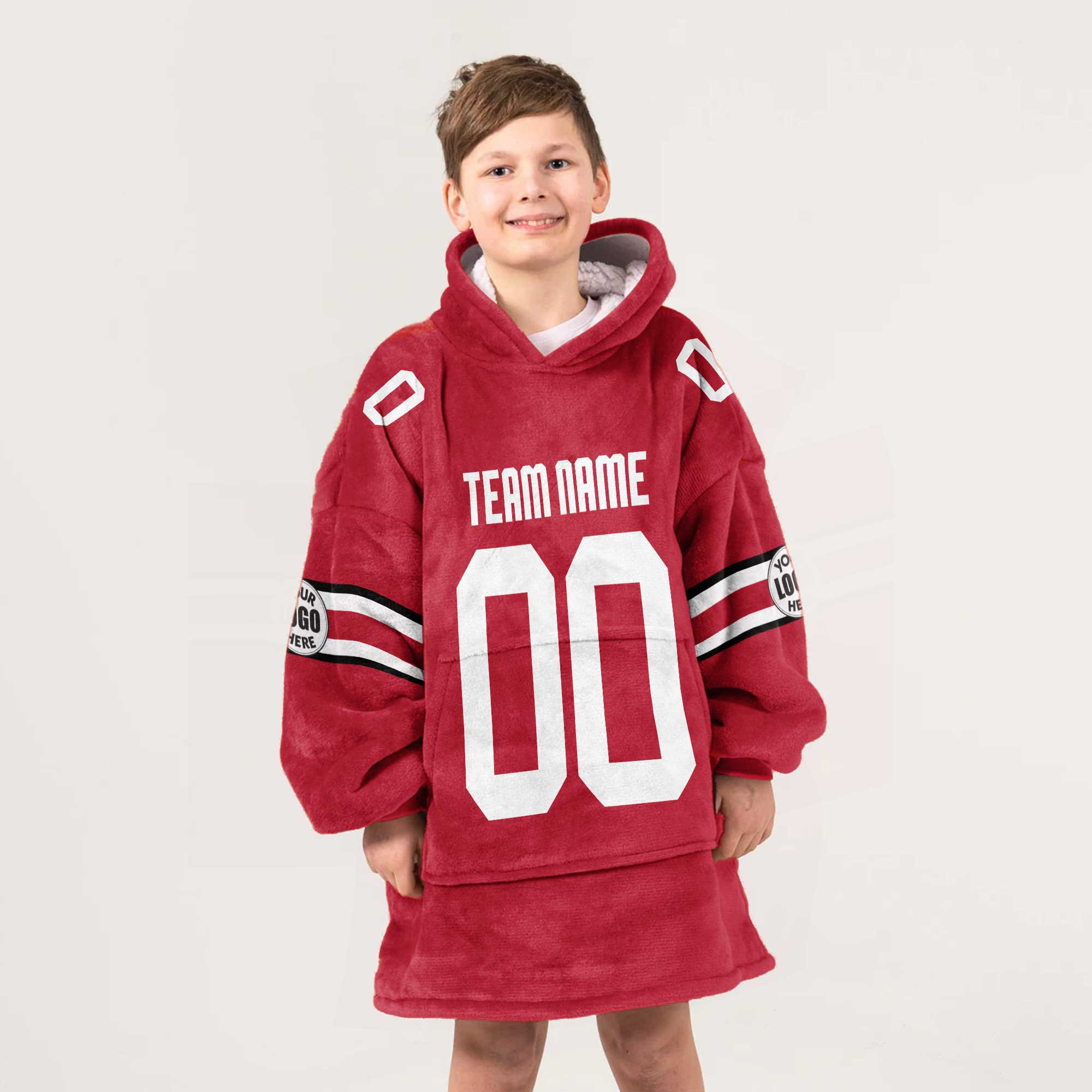 Adult Custom Blanket Hoodie Ohio State Inspired Color