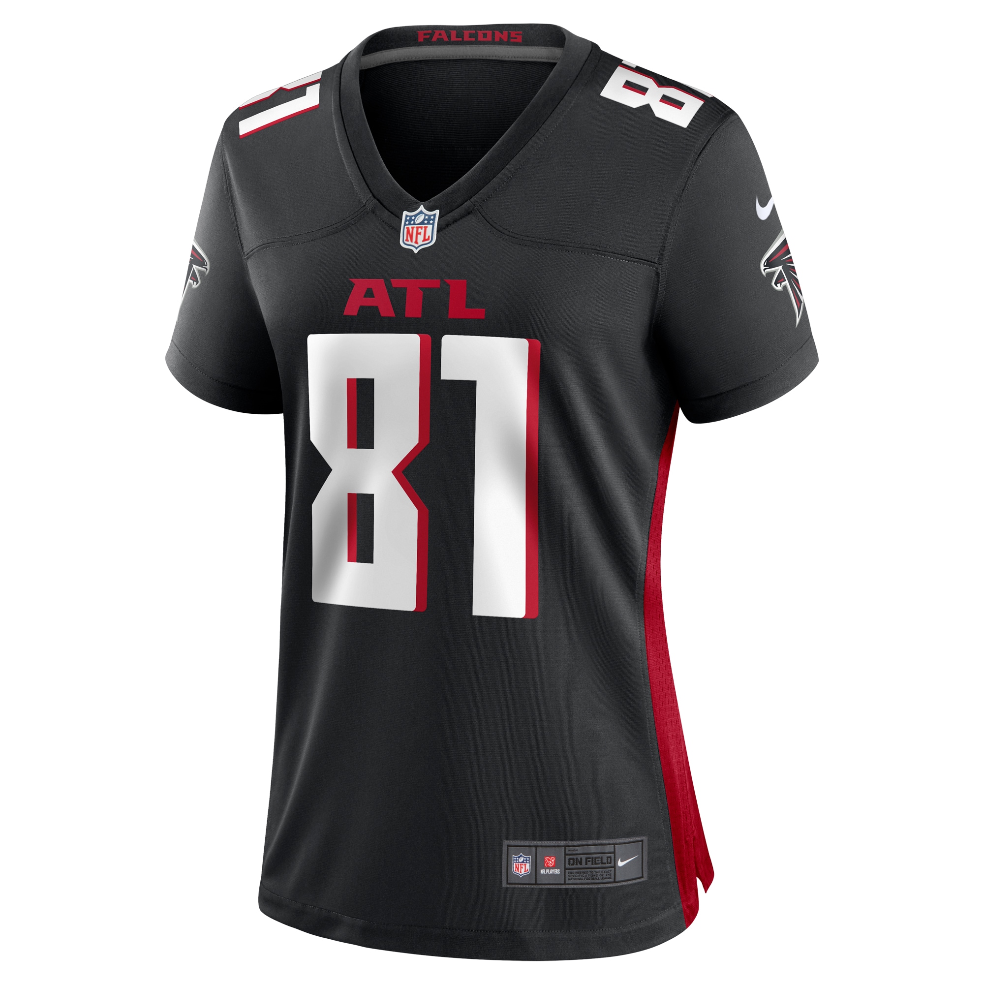 Jonnu Smith Atlanta Falcons  Women's Game Player Jersey - Black