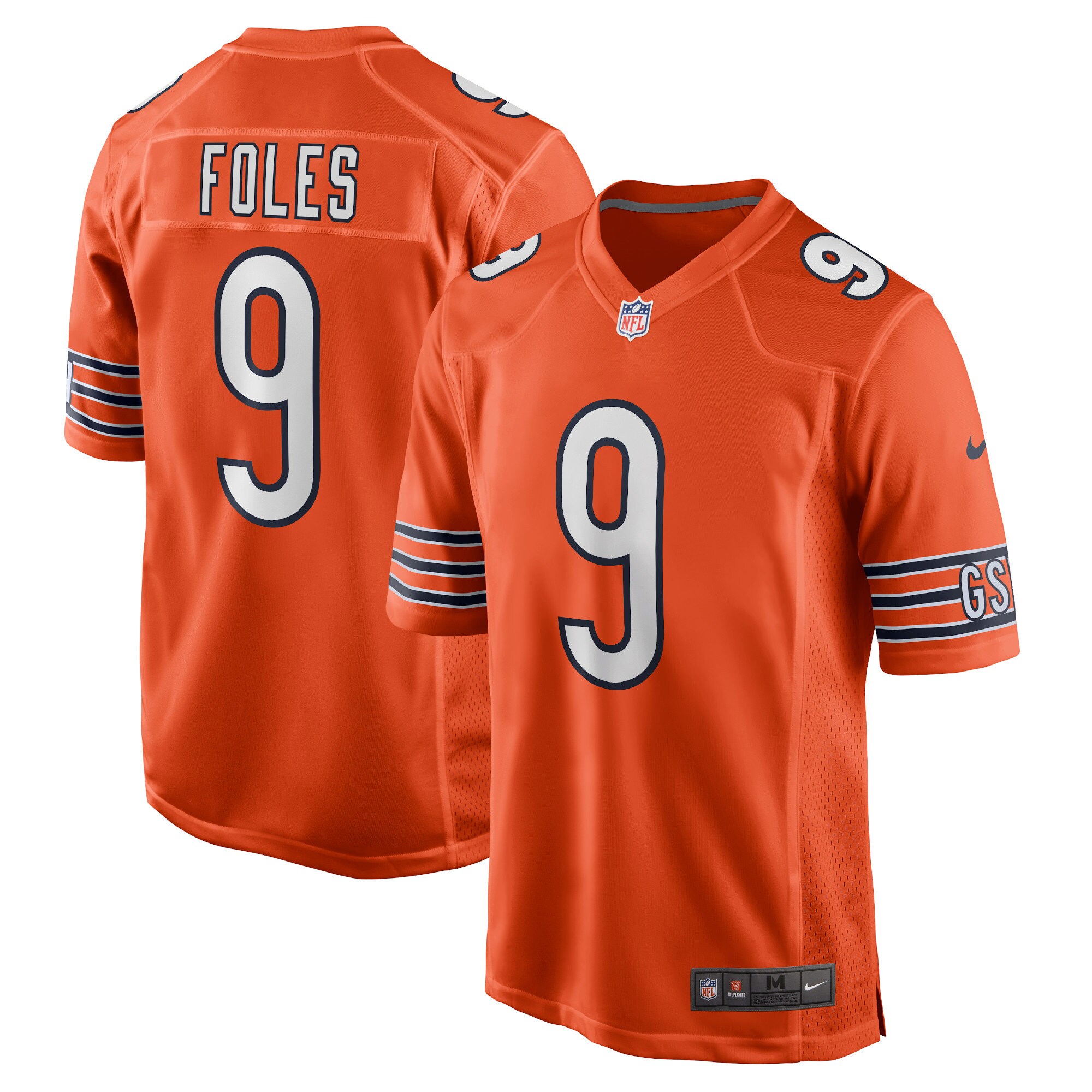 Nick Foles Chicago Bears  Game Jersey - Orange