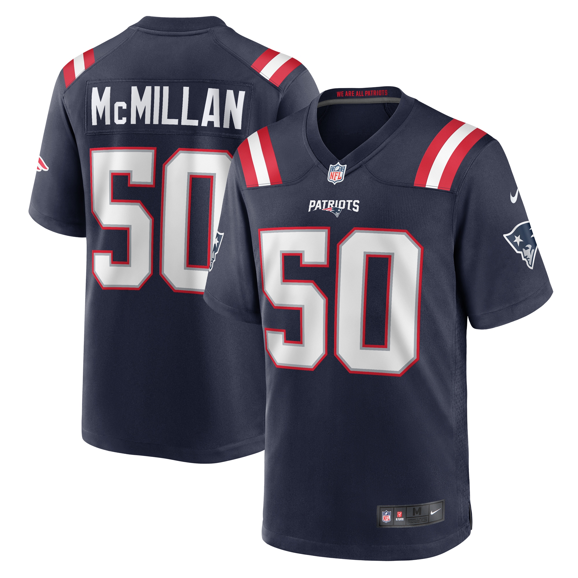 Raekwon McMillan New England Patriots Home Game Player Jersey - Navy
