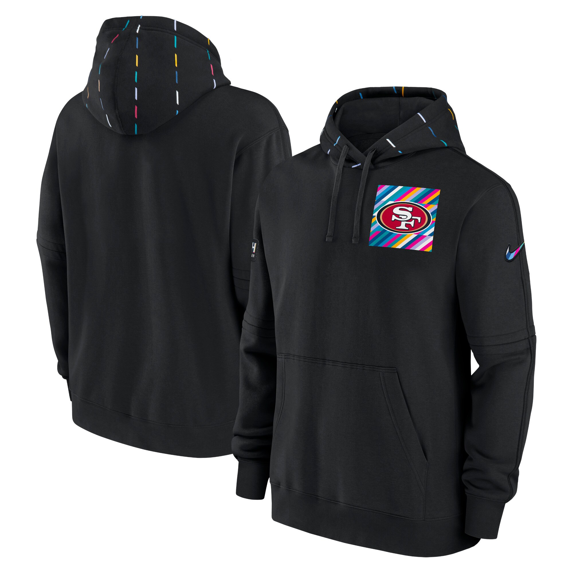 Men's  Black San Francisco 49ers 49ers 2023 NFL Crucial Catch Club Pullover Hoodie