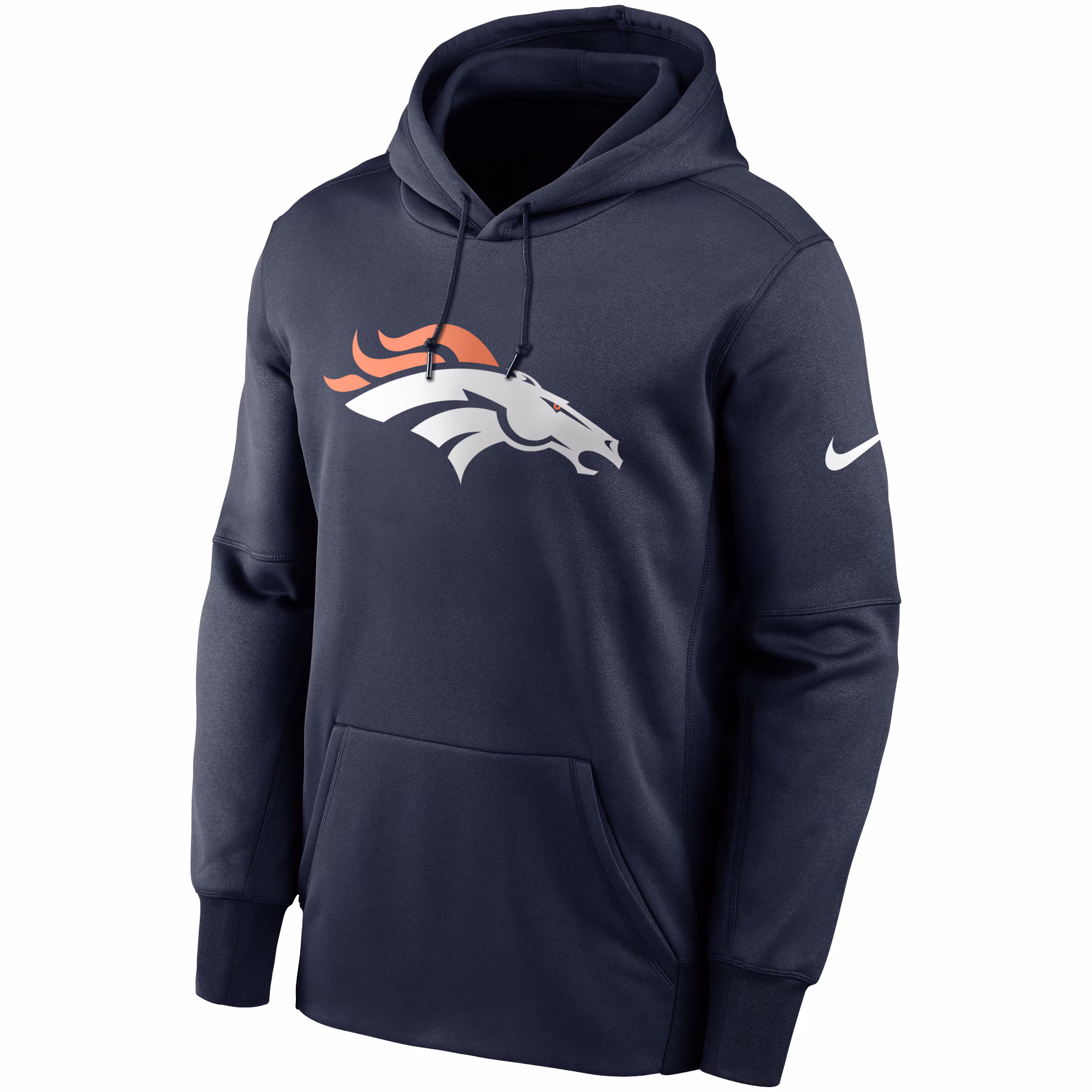 Denver Broncos Fan Gear Primary Logo Therma Performance Pullover Hoodie - Navy