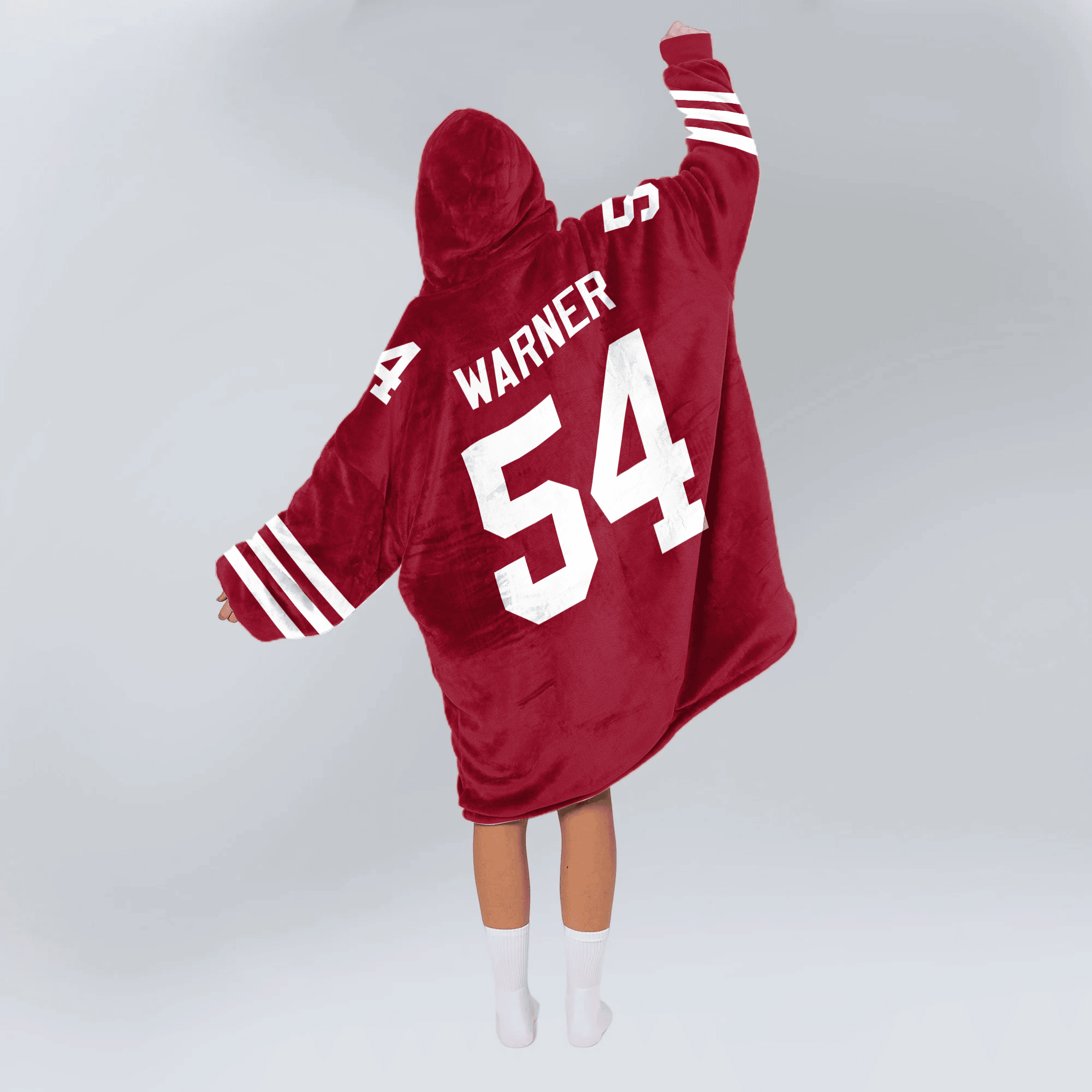 Adult F.W 54 Captain San Francisco 49ers Football Unisex Blanket Hoodie