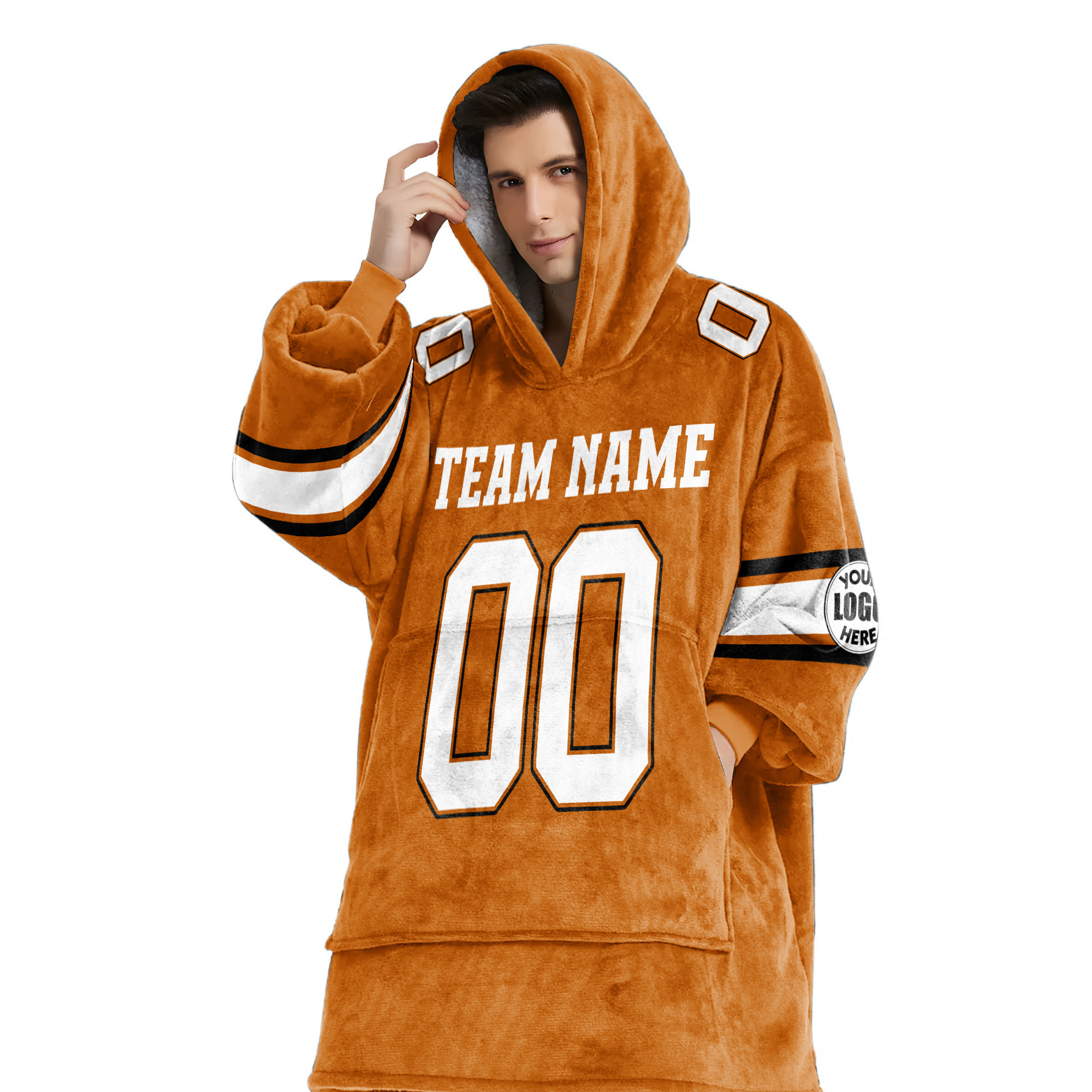 Adult Custom Blanket Hoodie Texas Inspired Color