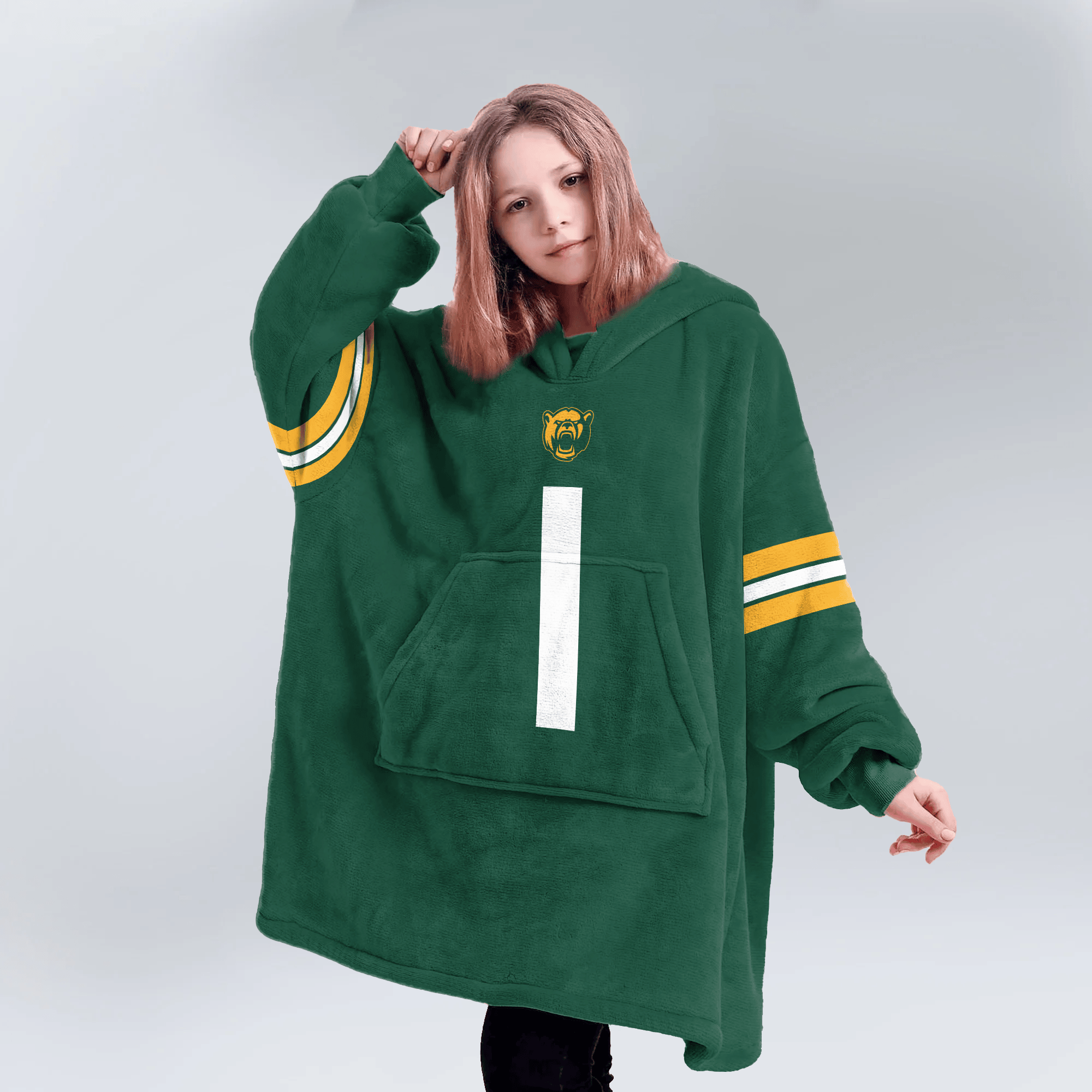 Kid #1 Baylor Football Unisex Blanket Hoodie